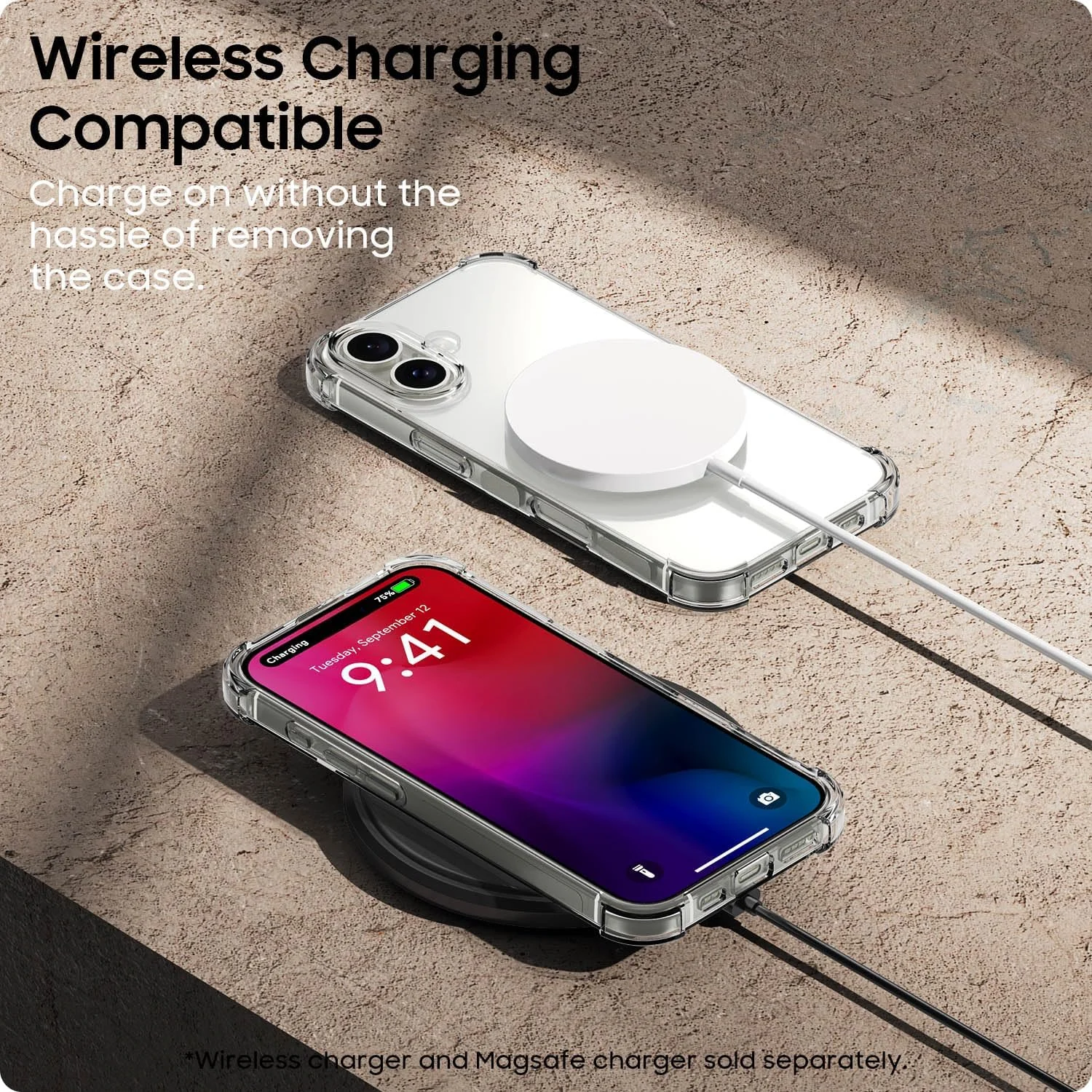 DL3 Mobilak Clear TPU Case for iPhone 16 Puls, Camera protection, Shock-absorbing protection, Non-slip grip - Clear