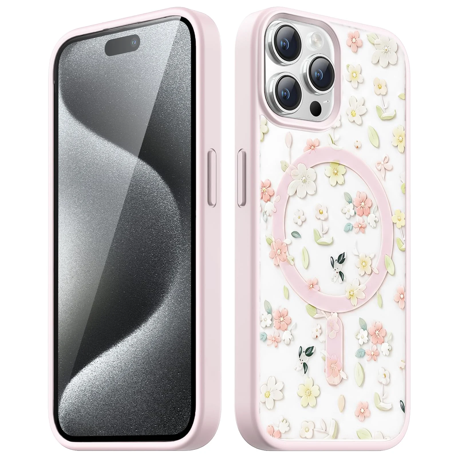 Dl3 Mobilak Case Magnetic Crystal Clear for iPhone 15 Pro Max (6.7 Inch) Case, [Compatible with MagSafe] (Deep Purple)