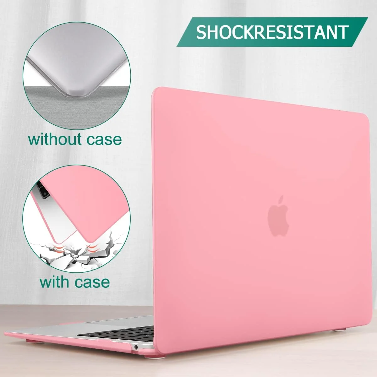 DL3 Mobilak Compatible with MacBook Pro 16 inch Case 2023 2022 2021 Release M3 A2991 M2 A2780 M1 A2485 Pro Max Liquid Retina XDR Display Touch ID, Protective Plastic Hard Shell Cover Case - Pink