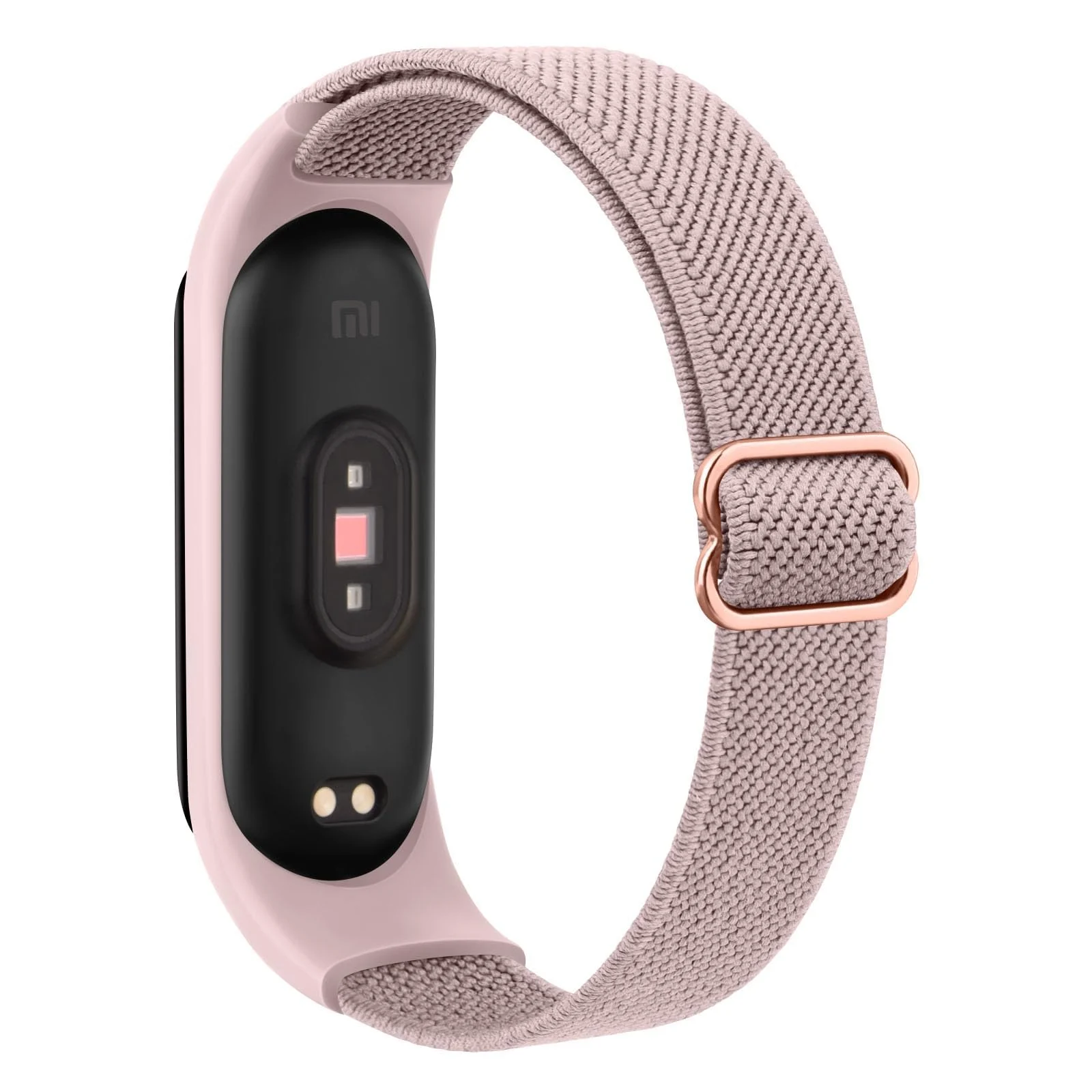 DL3 Mobilak Nylon Loop Stretchy Strap for Xiaomi Mi Band 7/Mi Band 6/Mi Band 5/Mi Band 4/Mi Band 3, Adjustable Elastic Sport Band for Mi Band 7 6 5 4 3, Strap Smart Watch Accessories - Pink