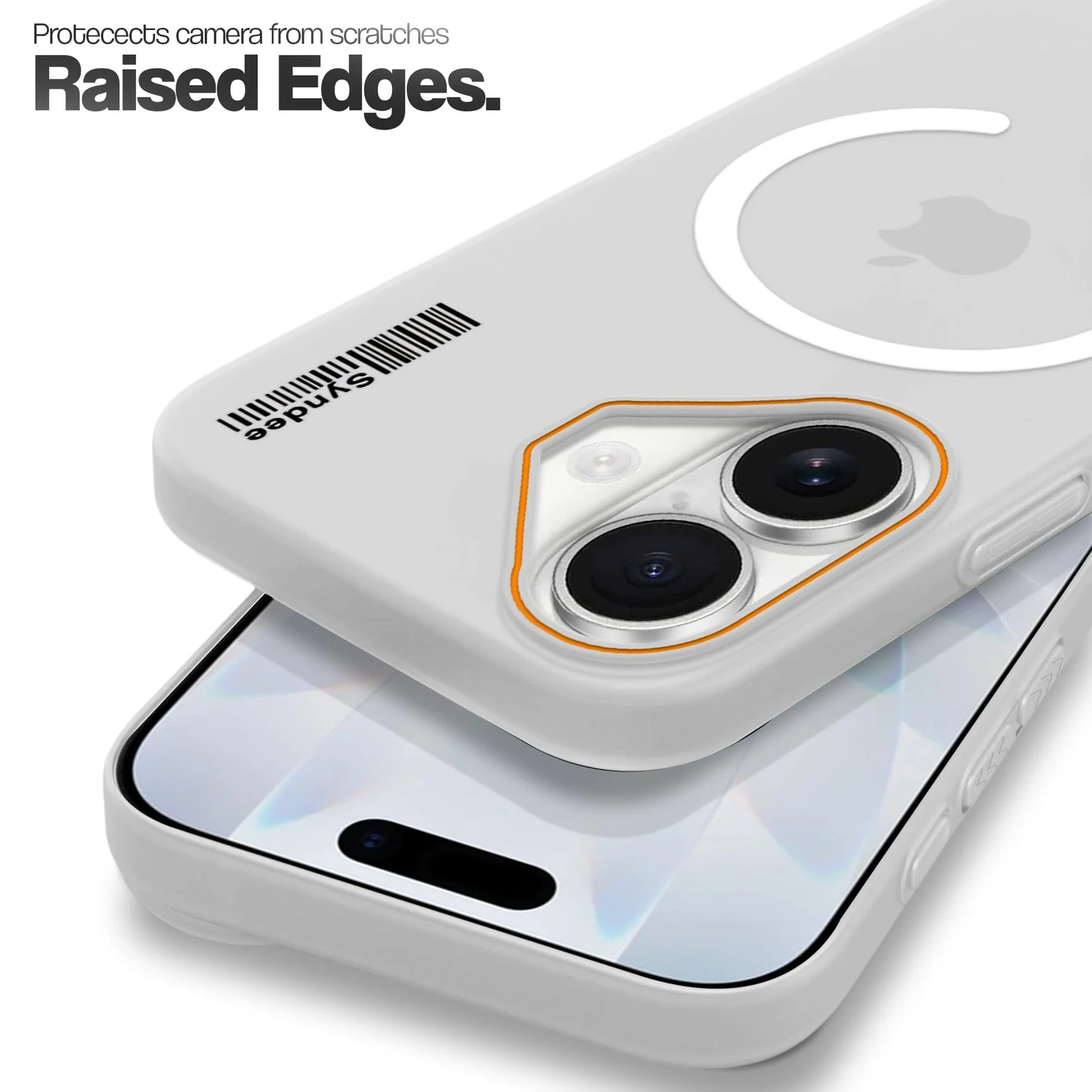 DL3 Mobilak Case Back Cover for iPhone 17, Sleek Frosted Translucent Back Only Compatible with Wireless Magnetic Accessories | Anti-Scratch Shockproof Phone Case - Clear