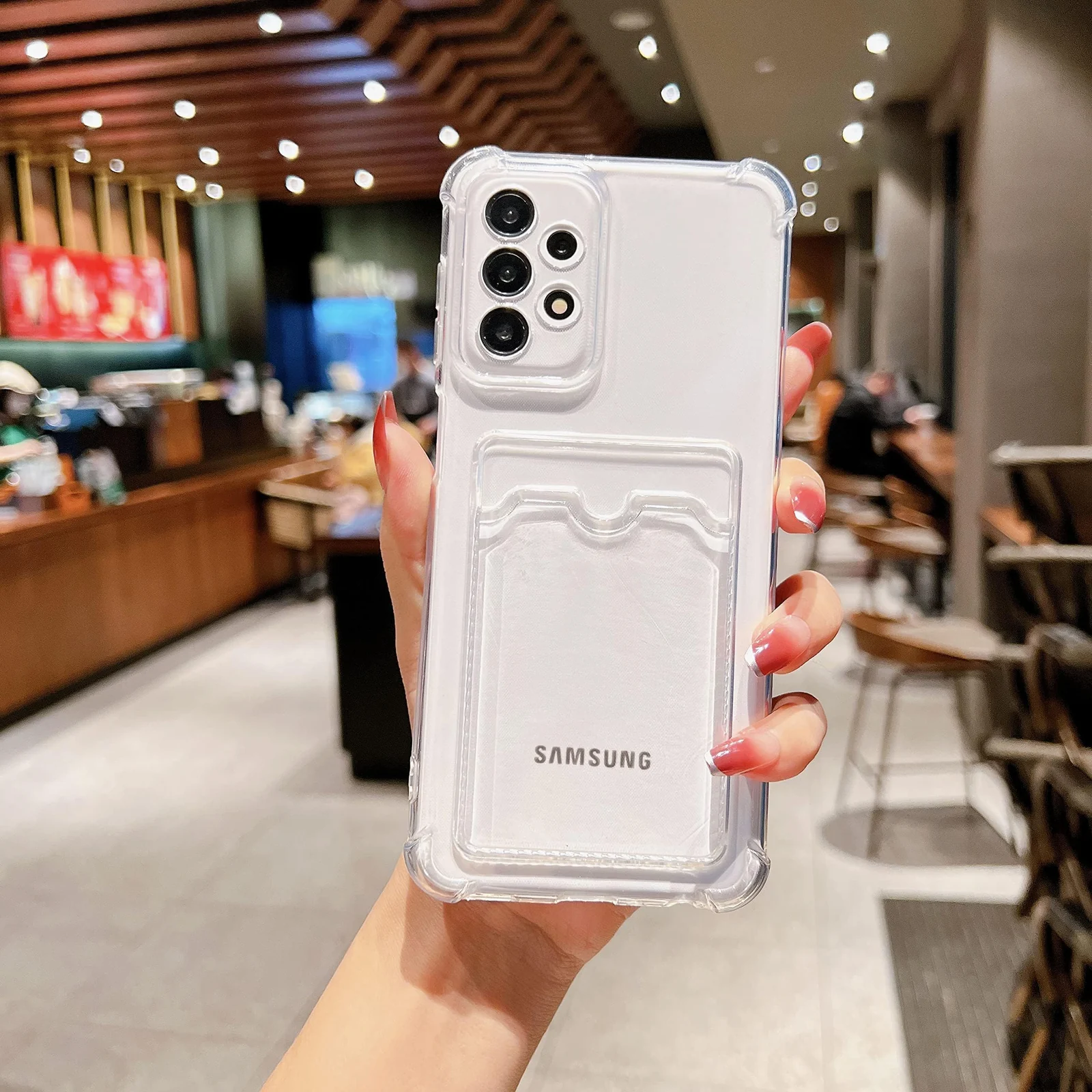 DL3 Mobilak Clear TPU Wallet Case with Card Slot and Camera Protection for Huawei P30 Lite / Nova 4E - Transparent