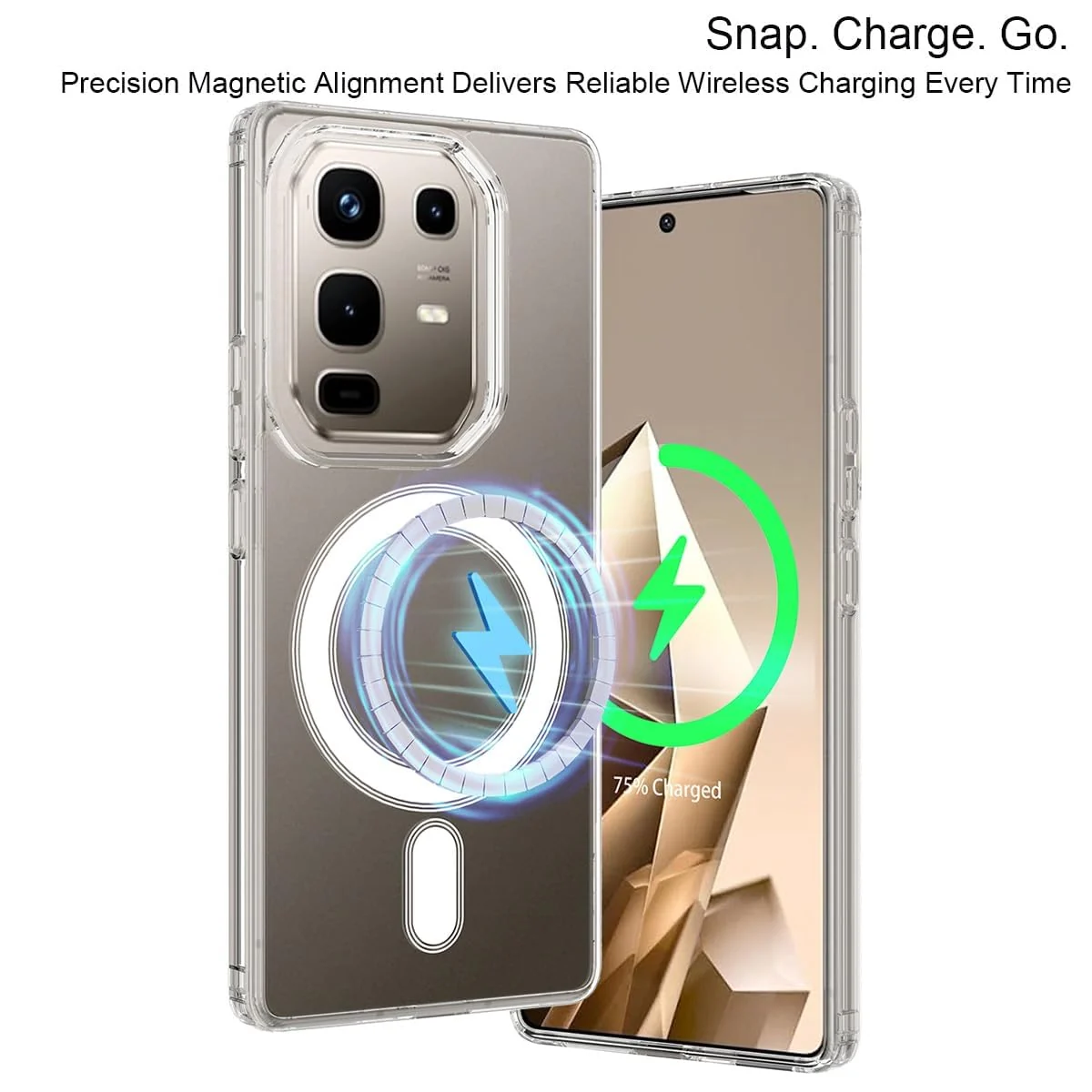 MOBIGON Slim Magnetic MagSafe-Compatible Phone Case for Infinix Note 50S, Clear