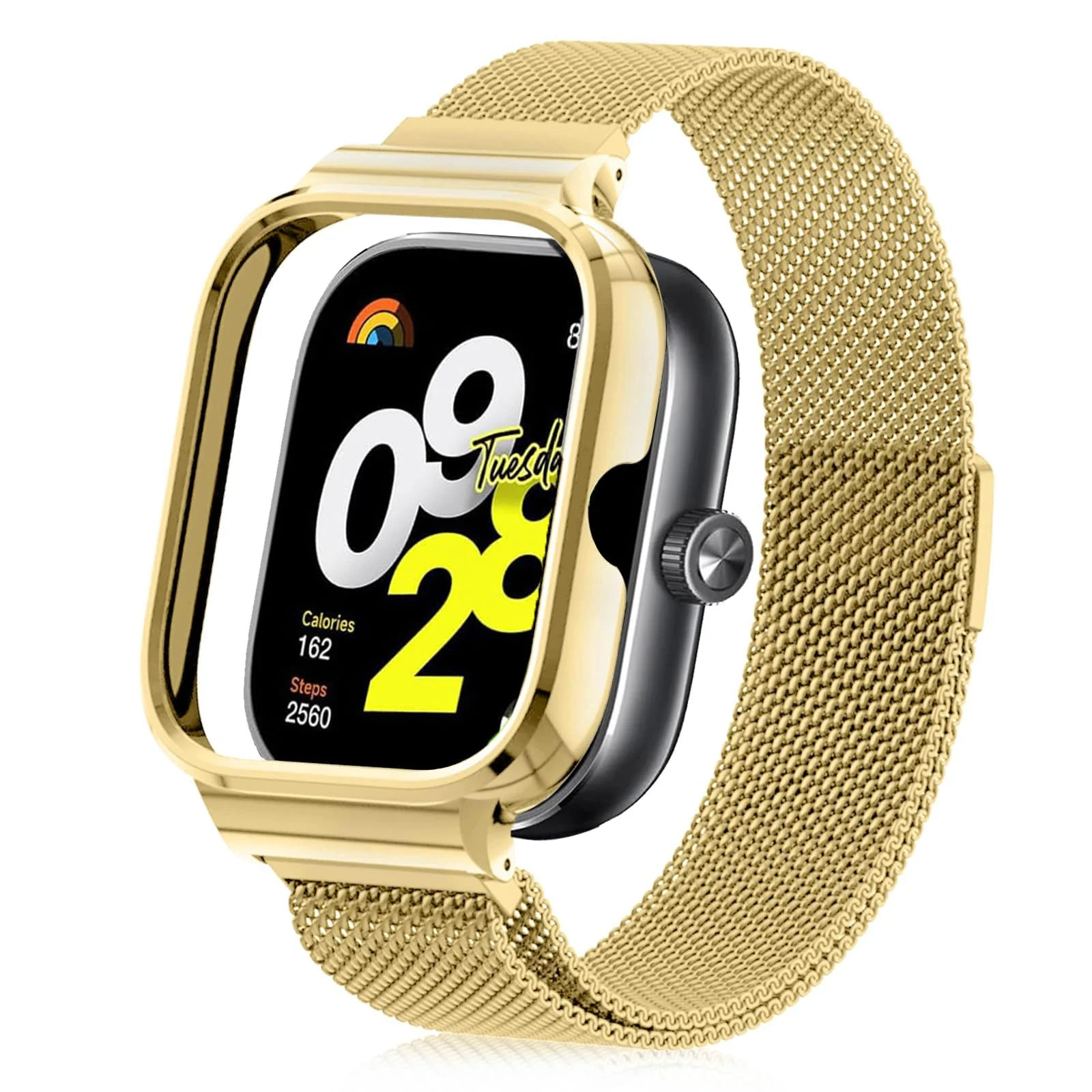 DL3 Mobilak Strap Compatible with Xiaomi Redmi Watch 4, Men and Women Adjustable Metal Stainless Steel Mesh Magnetic Breathable Replacement Wristband Watch Bands for Redmi Watch 4