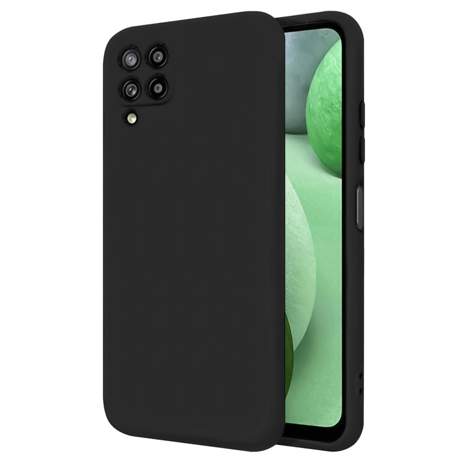 DL3 Mobilak Samsung Galaxy A12 / M12 Case, Soft Flexible Silicone Gel Rubber Bumper Cover, Slim Fit Full Body Shockproof Protective Phone Case - Black