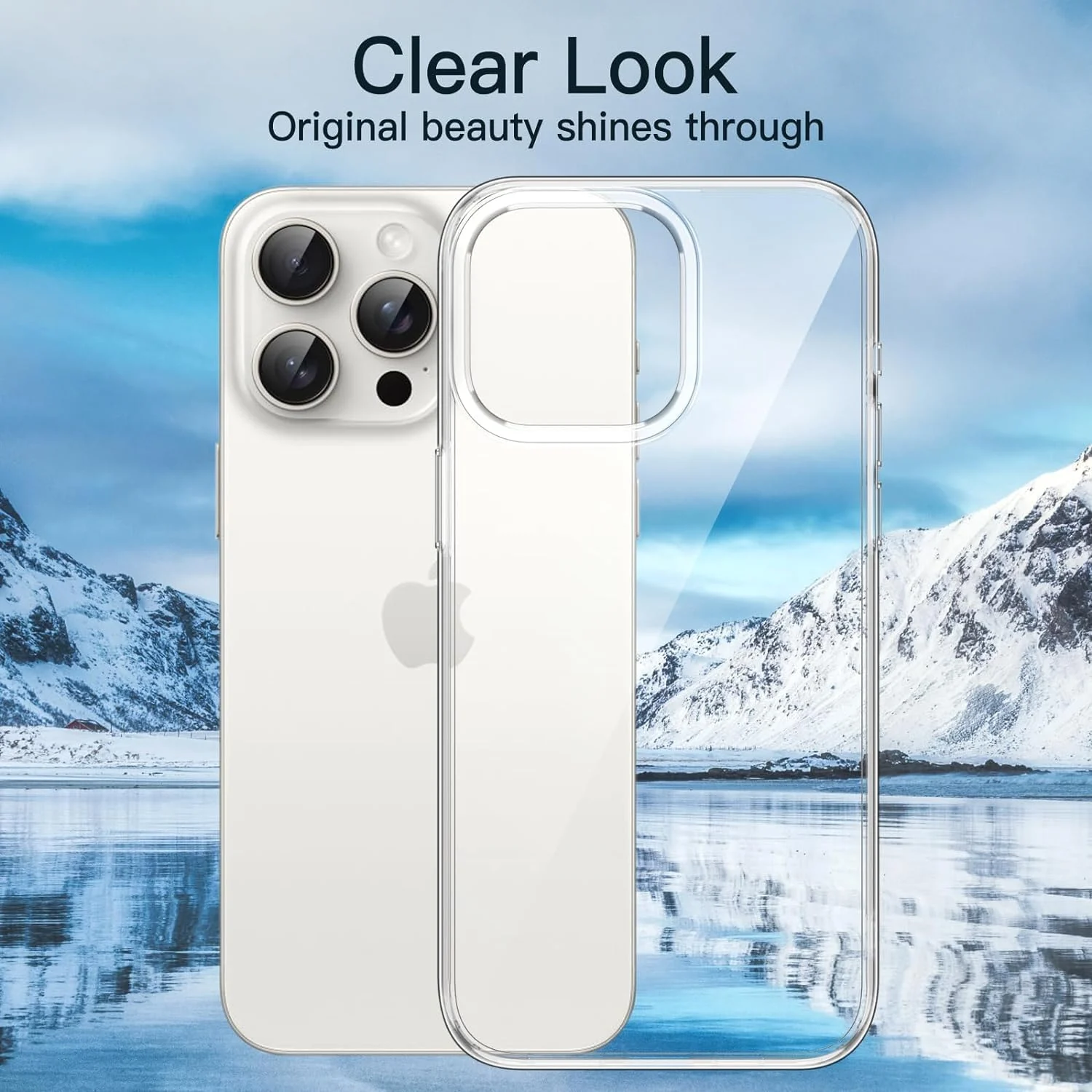 DL3 Mobilak Clear TPU Case for iPhone 15 Pro, Camera protection, Shock-absorbing protection, Scratch-resistant surface - Clear