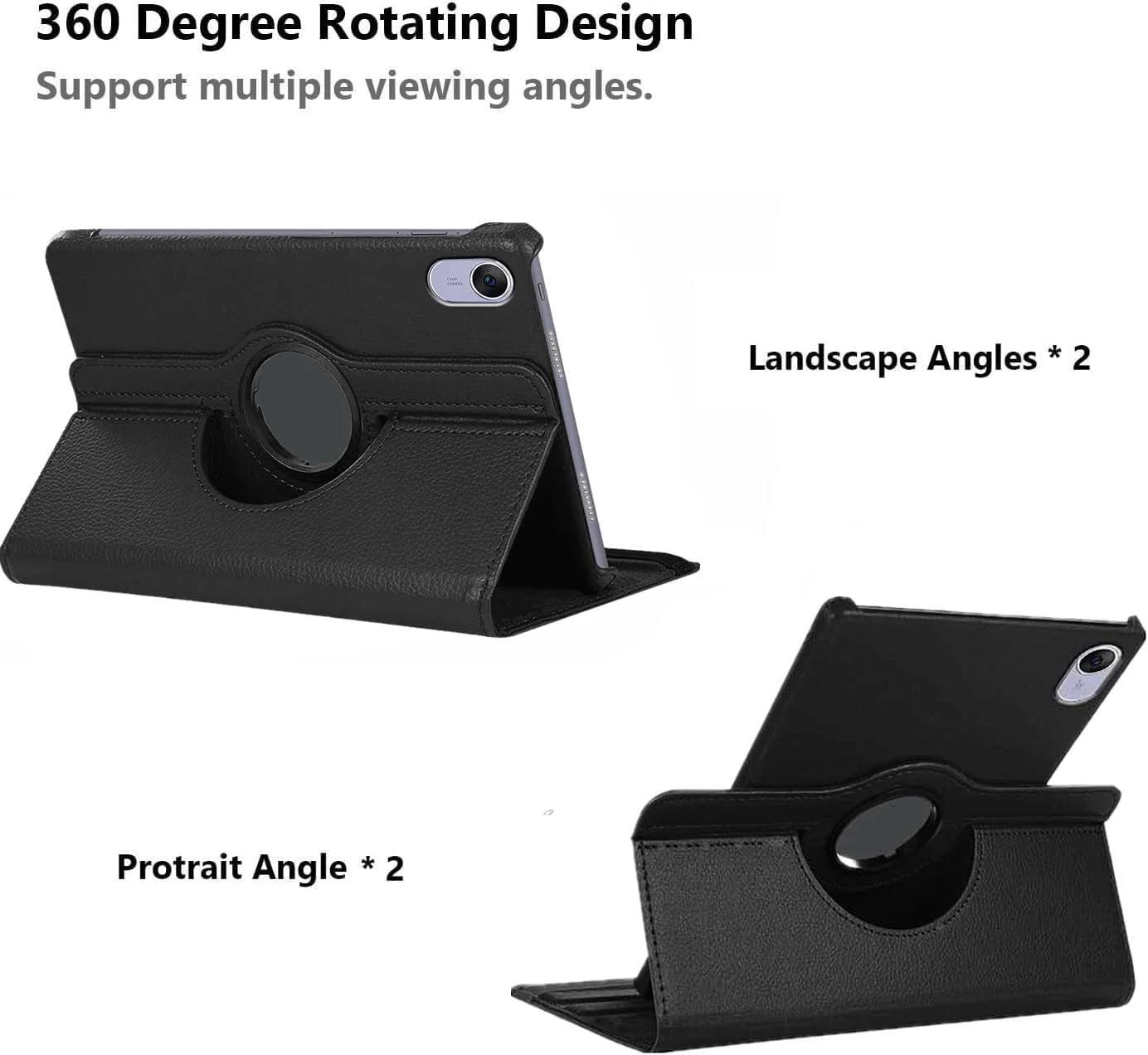 DL3 Mobilak Protective Cover for Huawei MatePad 11.5 - inch Released 2023, 360° Rotatable Smart Stand, Leather Folio Flip Cover with Multi-Angle Viewing, Auto Wake Sleep - Black