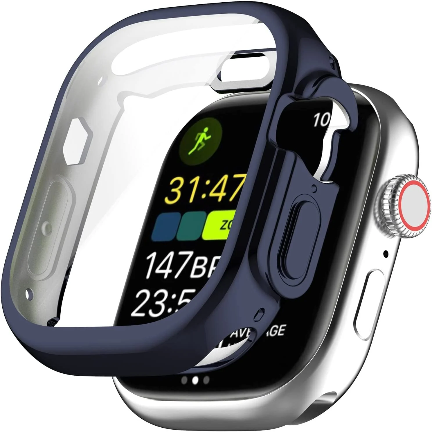 DL3 Mobilak Case Compatible with Apple Watch Ultra 49mm Case Watch Soft TPU Shockproof Cover Slim Guard Thin Bumper Shell Protector - Dark Blue