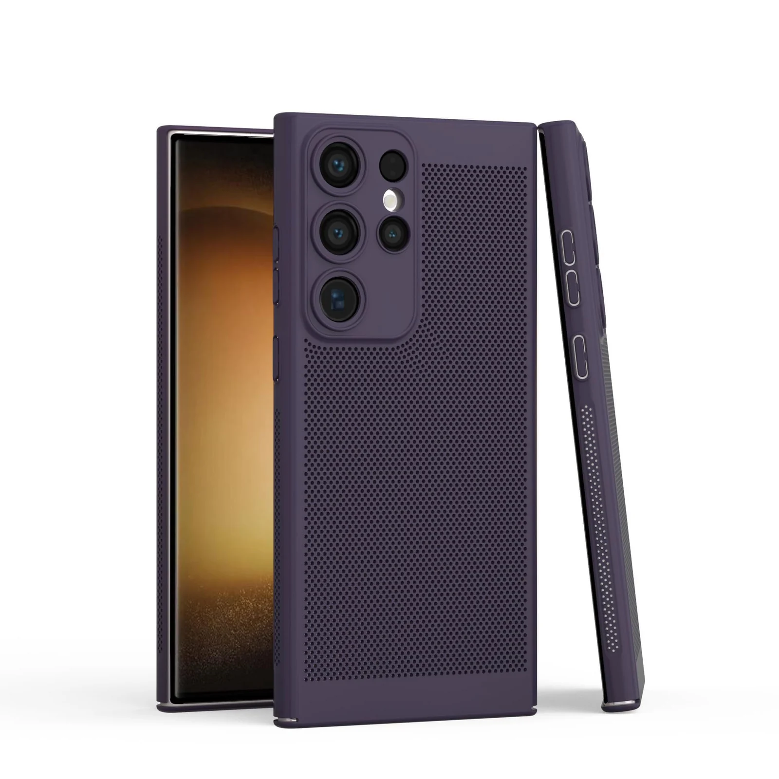 DL3 Mobilak PC Protective Case for Samsung Galaxy S25 Ultra, Supports wireless charging, Camera protection, Shock-absorbing protection - Purple