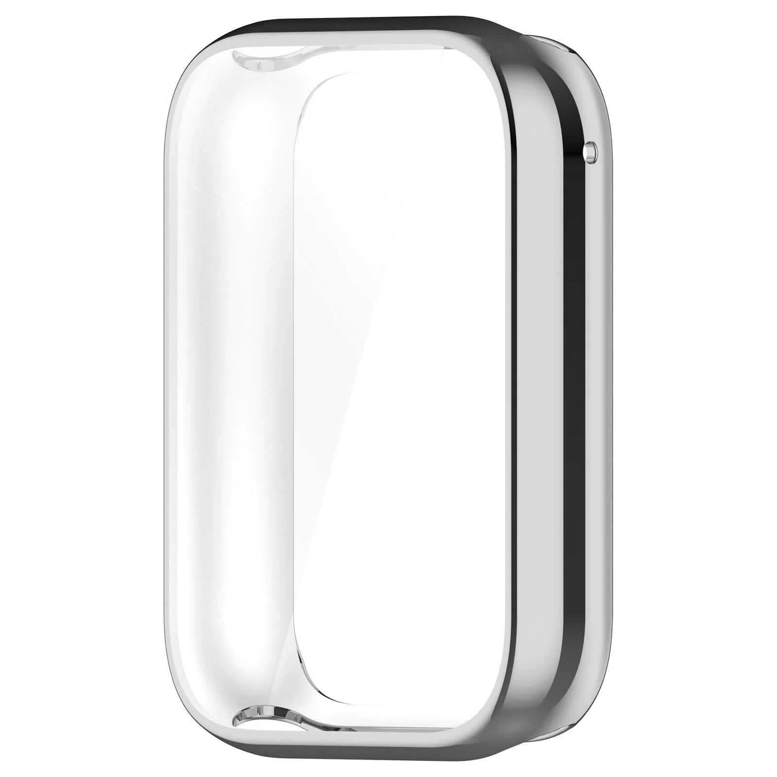 DL3 Mobilak Protective Case compatible with Xiaomi Smart Band 8 Pro/Mi Band 8 Pro, All-around Flexible TPU Case with Built-in Screen Protector, Soft Frame & Shockproof Cover - Silver