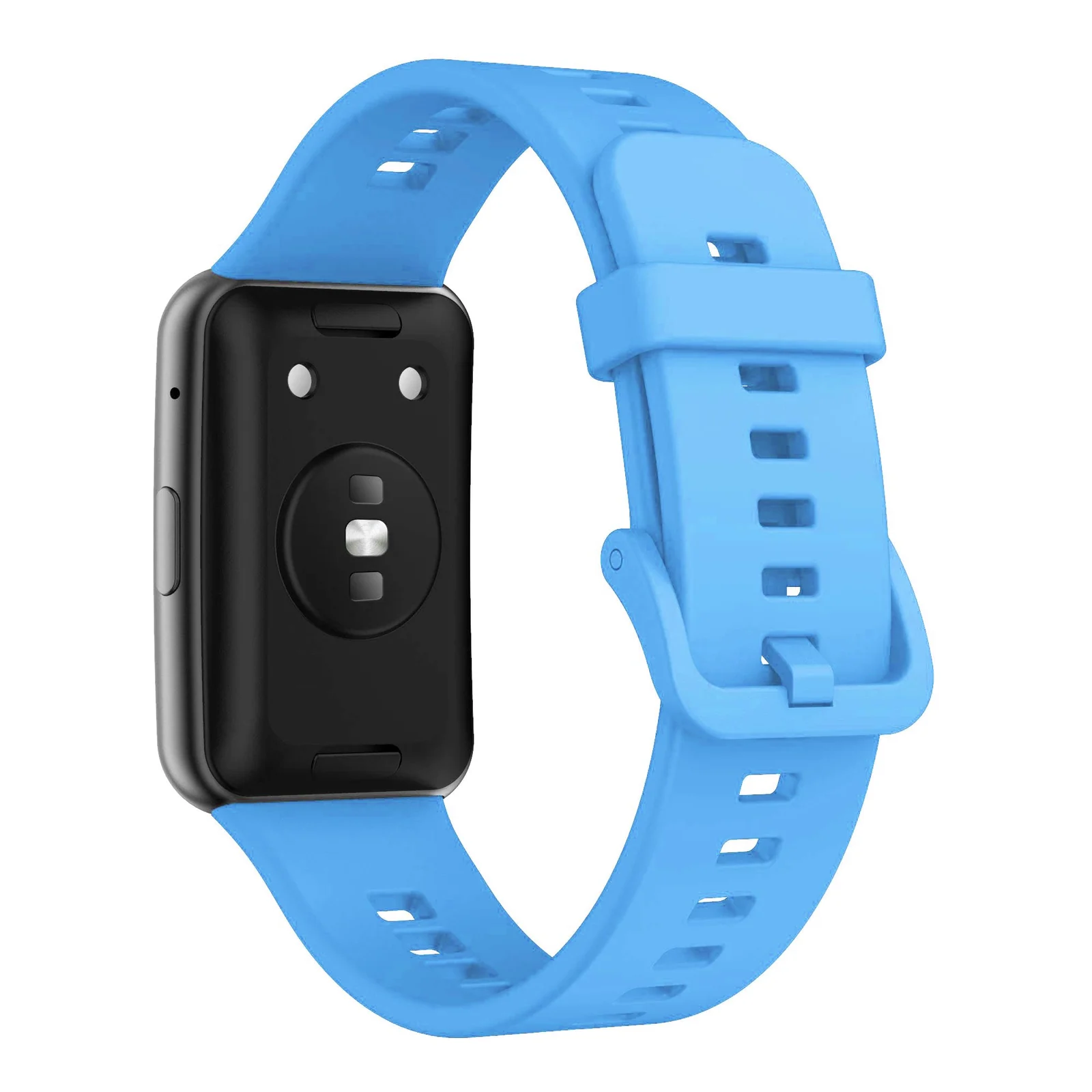 DL3 Mobilak Silicone Strap for Huawei Watch Fit, Soft Band Ultra-Light Waterproof Durable Adjustable Replacement Wristband - Sky Blue