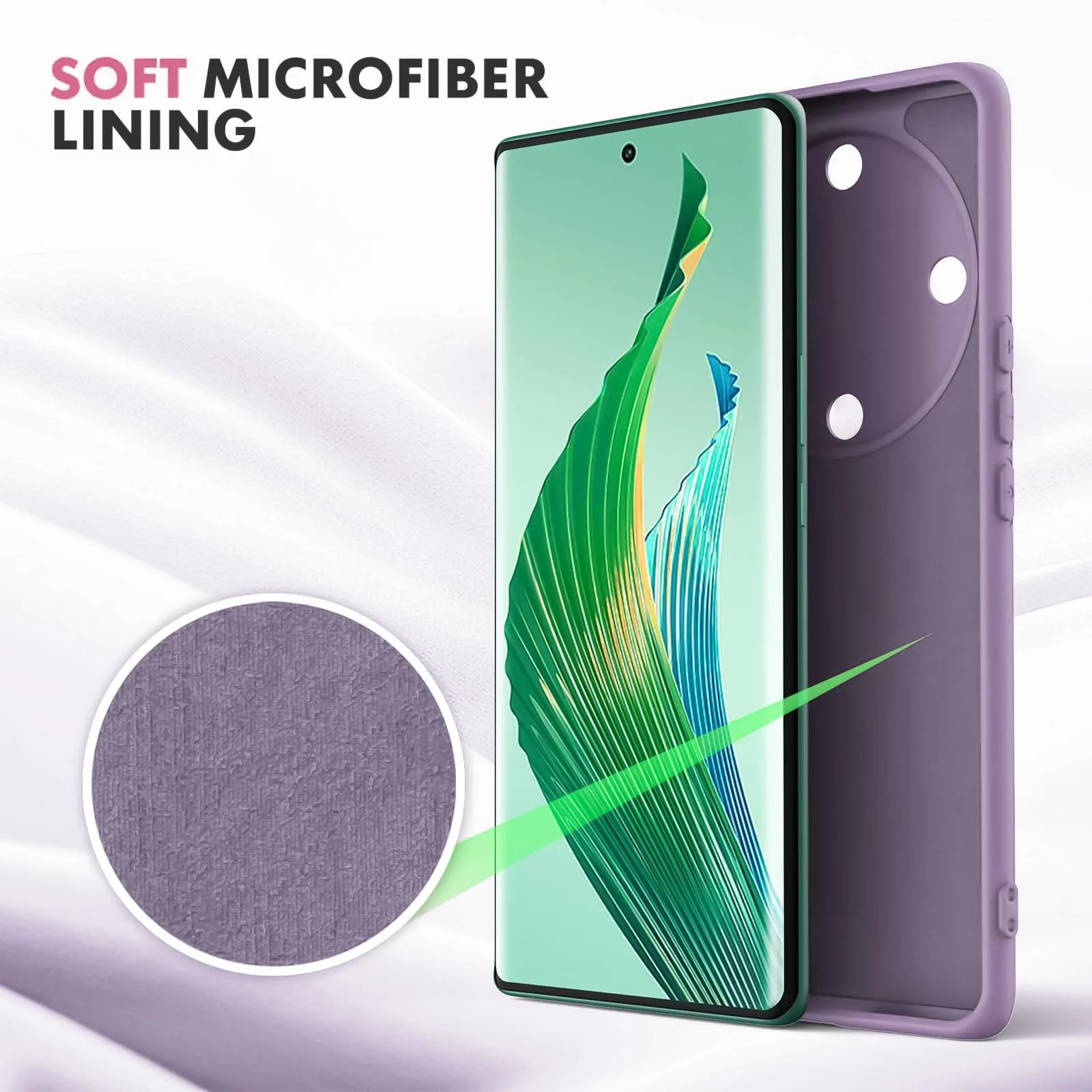 DL3 Mobilak Silicone Protective Case for Honor X9a, Shock-absorbing protection, Scratch-resistant surface, Soft microfiber lining - Lavender