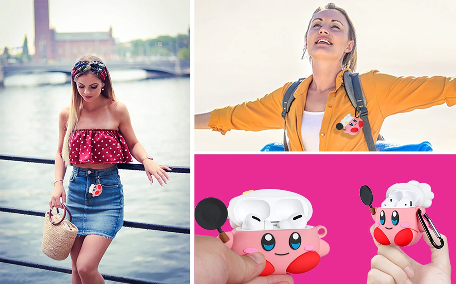 DL3 Mobilak Compatible with AirPods Pro 2/1 Gen Case Soft Silicone Shockproof Cover for Apple iPod Pro 2nd/1st Generation, New 3D Cute Cartoon Creative Fun Case with Keychain Design - Monster