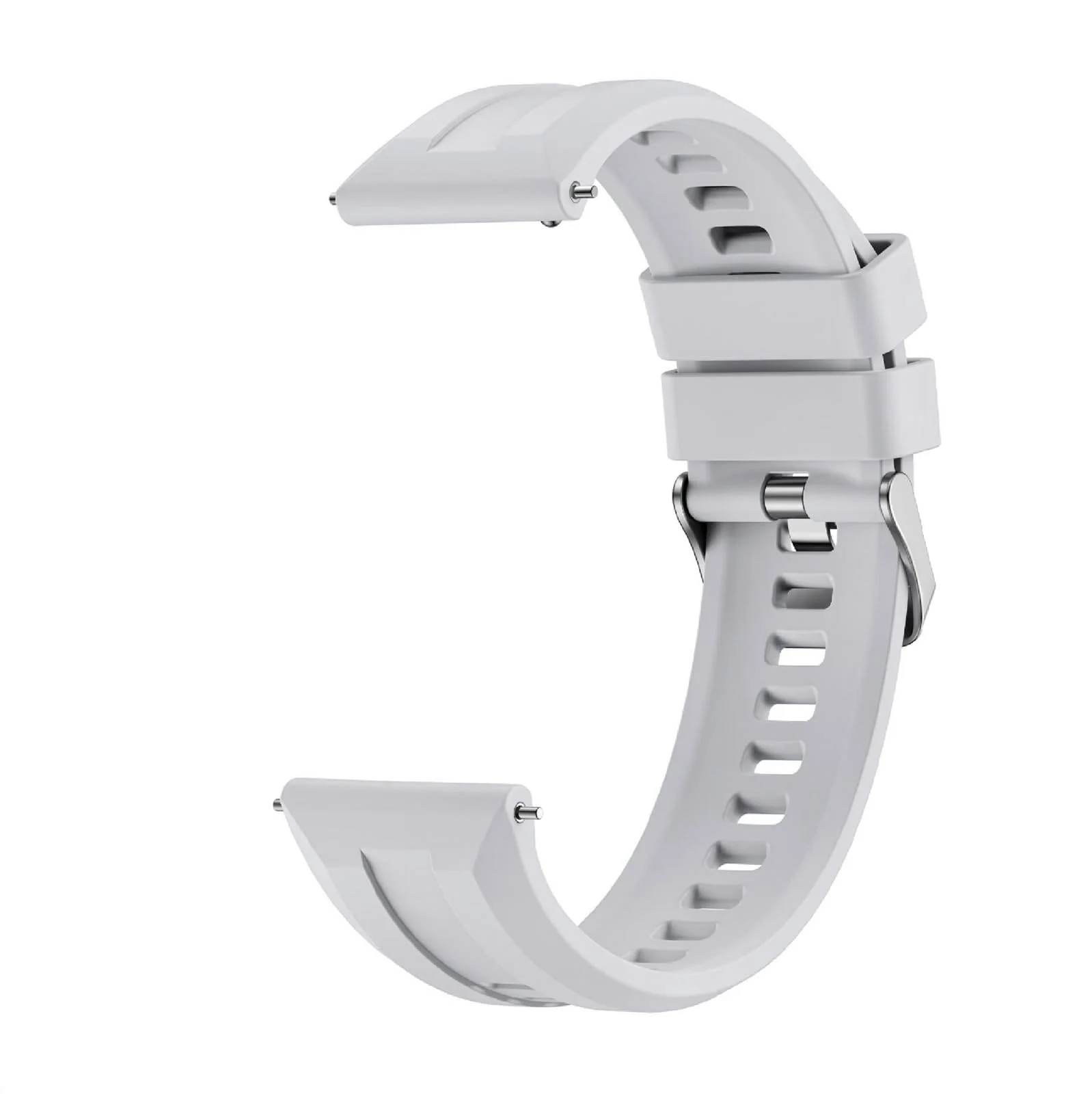 DL3 Mobilak Silicone Straps Compatible with Huawei GT 5 Pro 46 mm / GT5 46 mm / GT4 46mm Sports Wristbands Replacement Waterproof Silicone Strap, 22mm - Light Gray