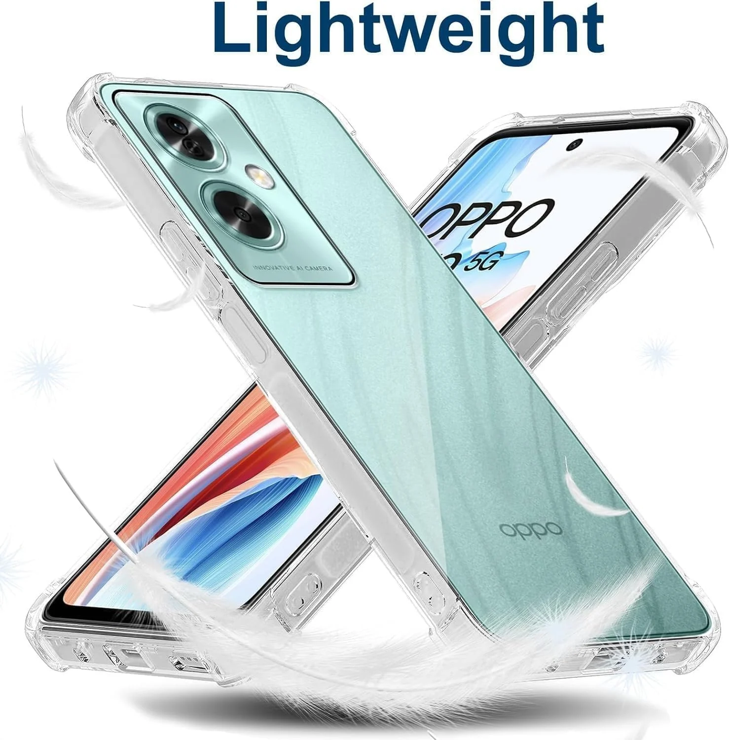 DL3 Mobilak Clear TPU Protective Case for OPPO A79 5G with Camera Protection and Shockproof Design - Clear