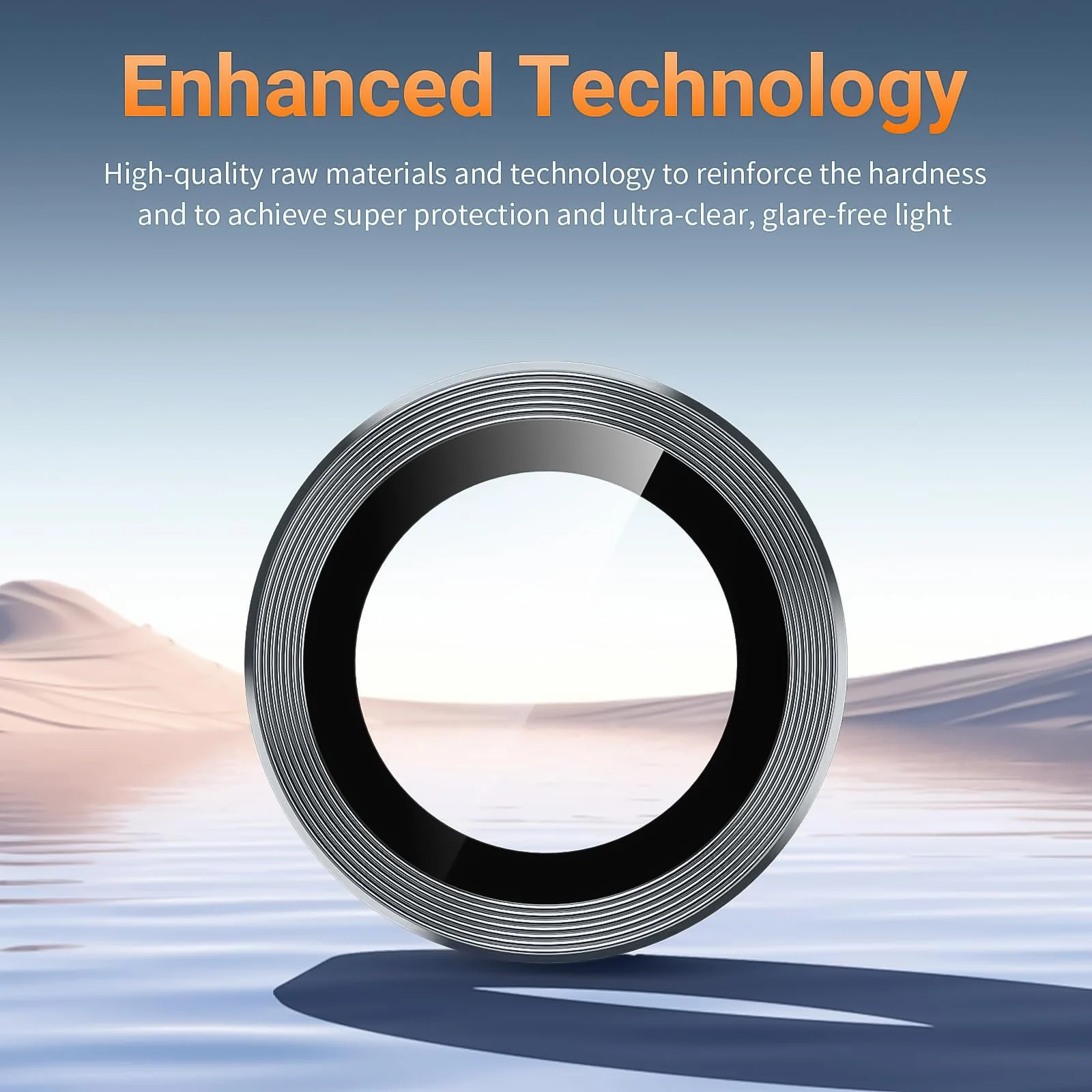 DL3 Mobilak Camera Lens Protector For Samsung Galaxy A14 / Galaxy A24 / Galaxy A34 Camera Lens Film Metal Ring Ultra HD, 9H Hardness, Scratch Resistance Camera Lens Protective Film - Blue
