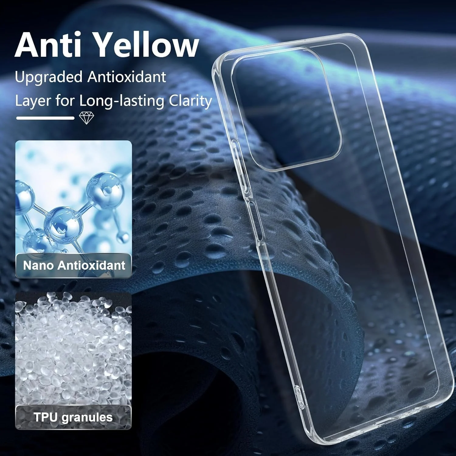 DL3 Mobilak Case Compatible with realme C61/realme C63, Case Crystal Soft TPU Gel Case Flexible Silicone Anti-Scratch Camera Protection TPU Cover - Clear