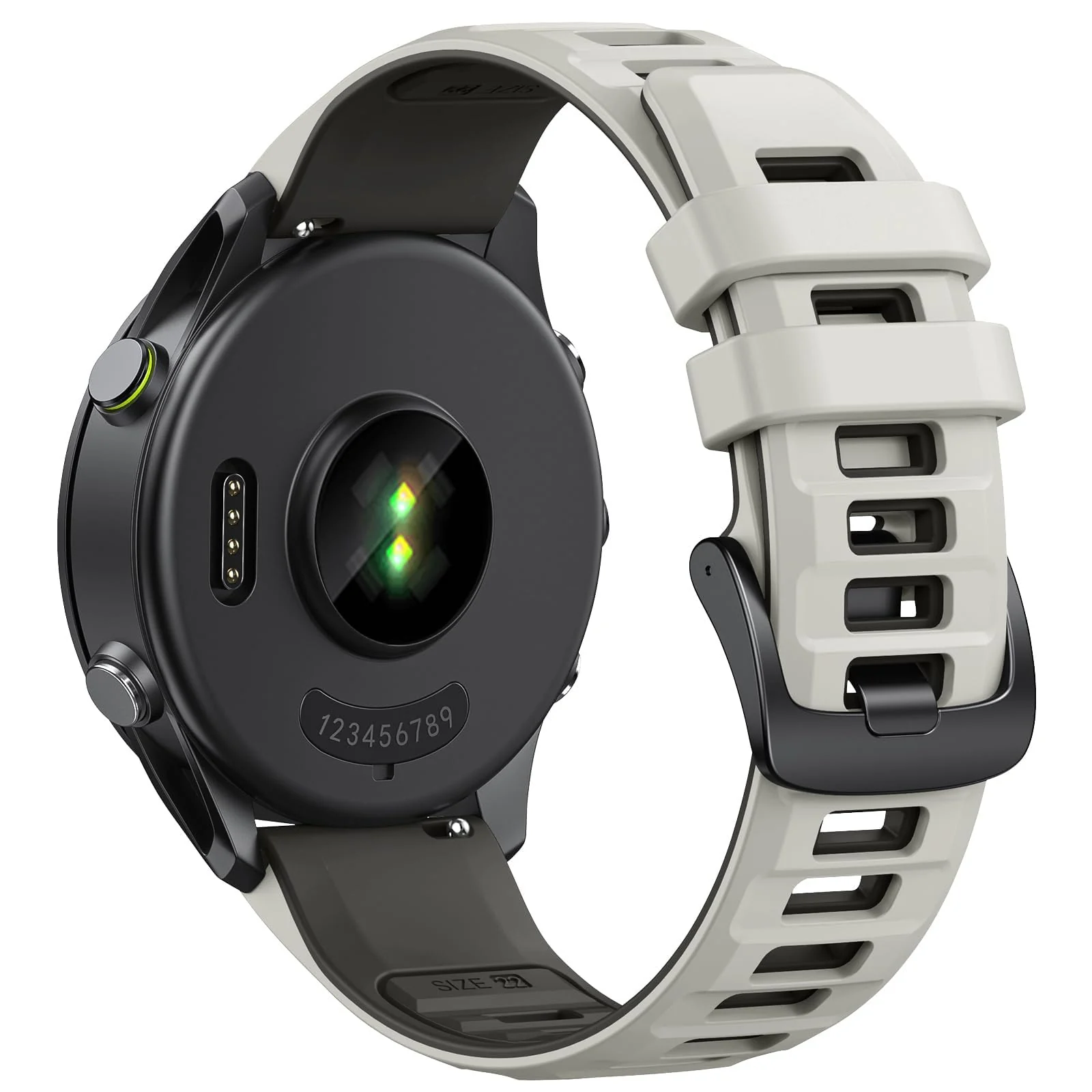 DL3 Mobilak Silicone Sport Band 22MM Strap For Xiaomi Redmi Watch 5 Active/5 Lite/Samsung Galaxy Watch 46mm/Watch 3 45mm/Gear S3/Huawei watch GT5 GT4 46MM/GT2E/GT3 Pro/GT 5 Pro - Misty Gray/dark Gray