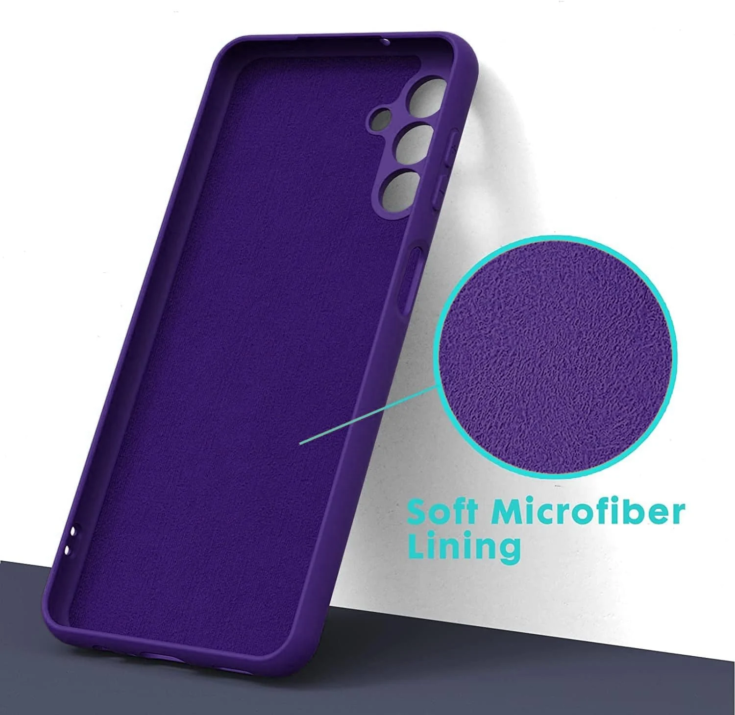 DL3 Mobilak Silicone Protective Case for Samsung Galaxy A35, Shock-absorbing protection, Scratch-resistant surface, Soft microfiber lining - Purple