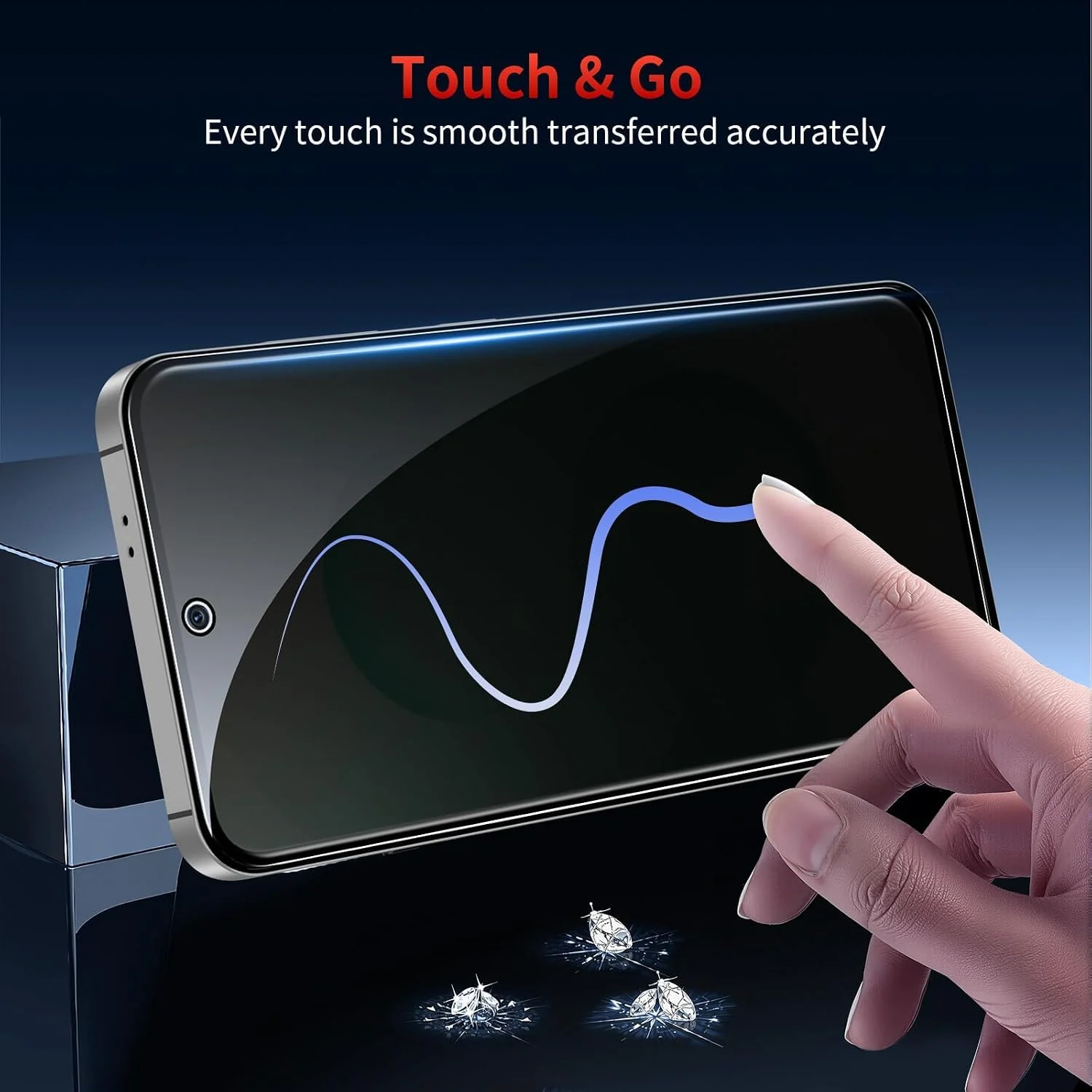 DL3 MOBILAK Anti-Spy 9H Tempered Glass Screen Protector for Samsung Galaxy S26 Plus 5G, Black