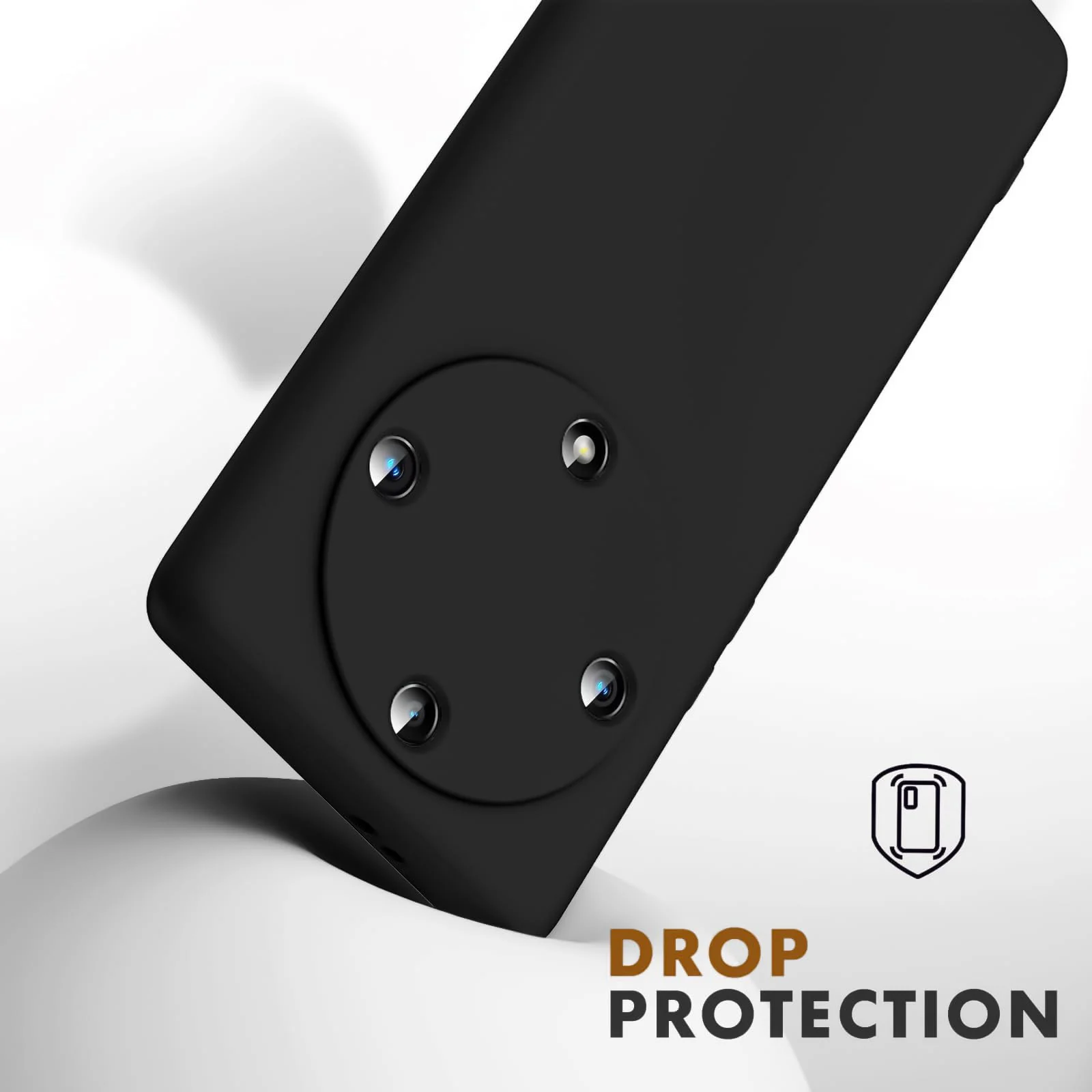 DL3 Mobilak Soft Silicone Protective Case for Honor X9a with Microfiber Lining and Shockproof Design - Black
