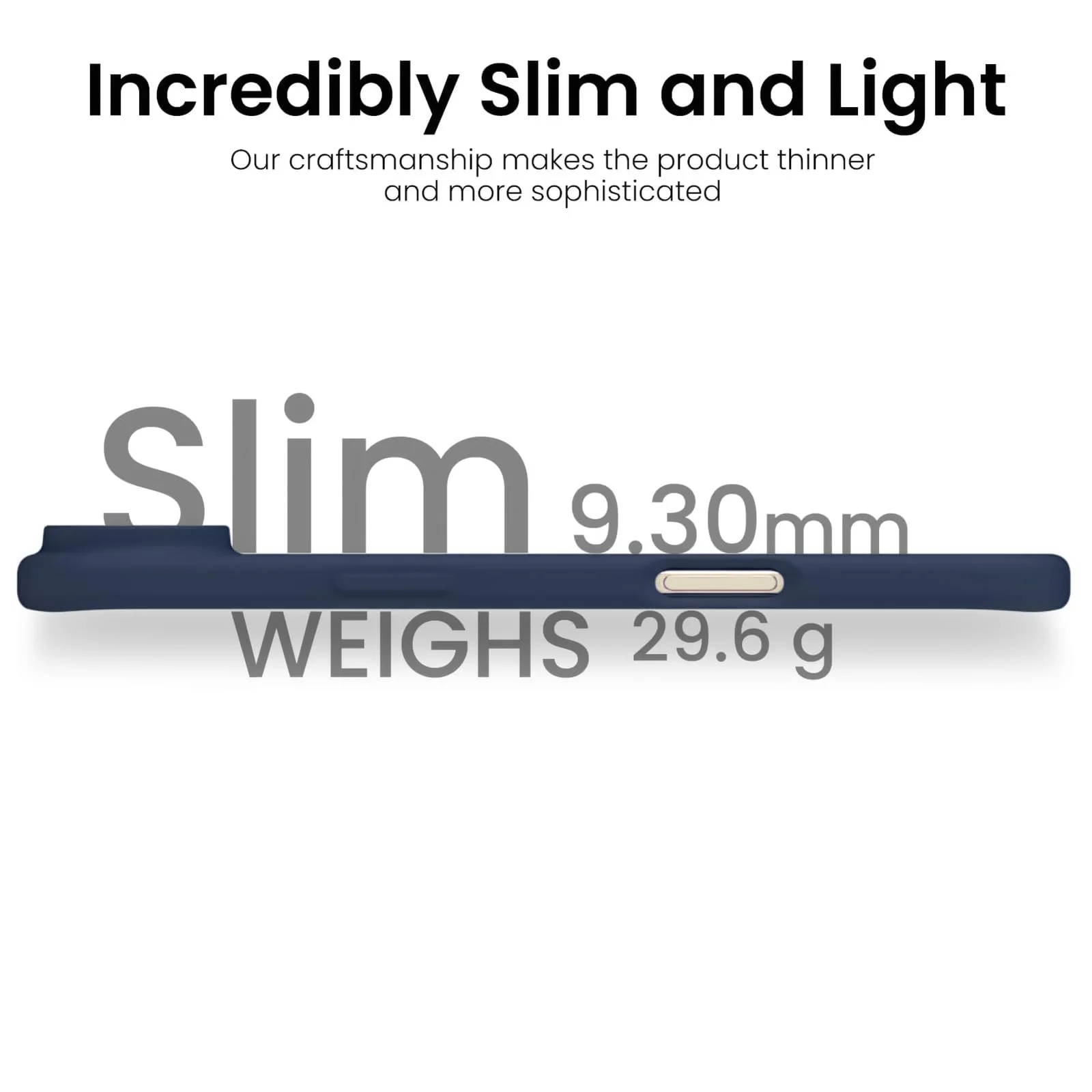 DL3 Mobilak Liquid Silicone Protective Case for iPhone 17 Air 6.5-Inch with Microfiber Lining and Shockproof Design - Dark Blue
