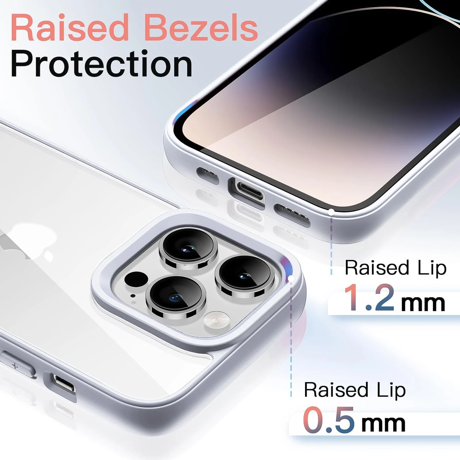 DL3 Mobilak Case Compatible With iPhone 11 (6.1 Inch), Clear Case Shockproof Hard PC +Soft Silicone [Not Yellowing] Transparent Protective Slim Case Phone - Light Gray