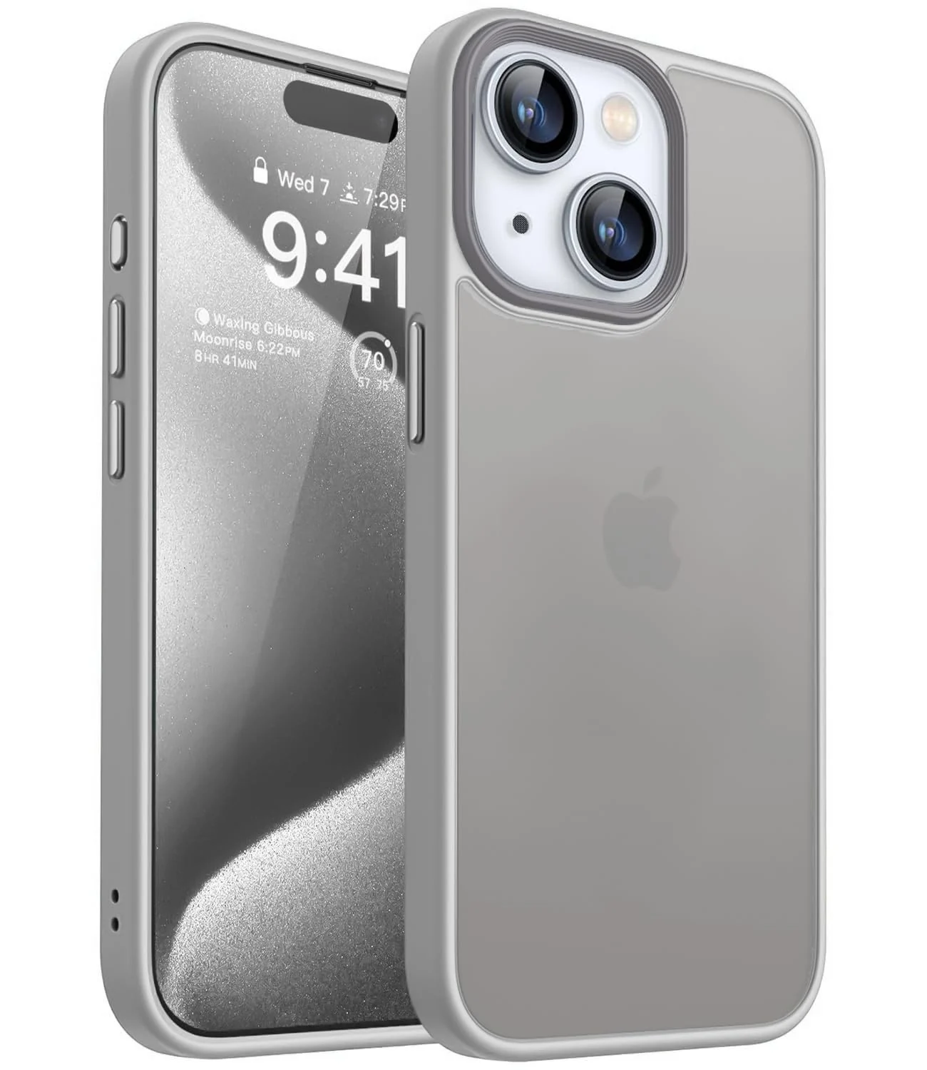 Dl3 Mobilak Matte Case for iPhone 13/iPhone 14 6.1-Inch, Shockproof Drop Protection, Frosted Translucent Matte Back Phone Cover, Anti-Fingerprint (Desert Brown)