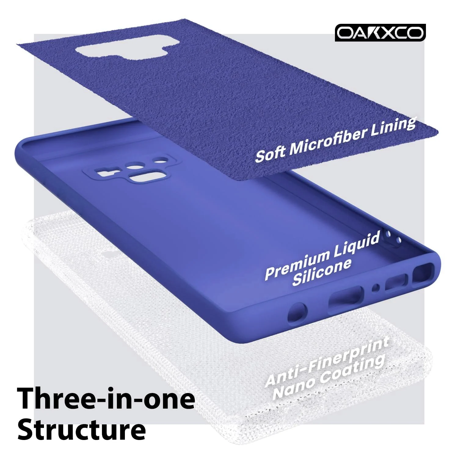 DL3 Mobilak Soft Silicone Protective Case for Samsung Galaxy Note 9 with Microfiber Lining and Shockproof Design - Light Blue