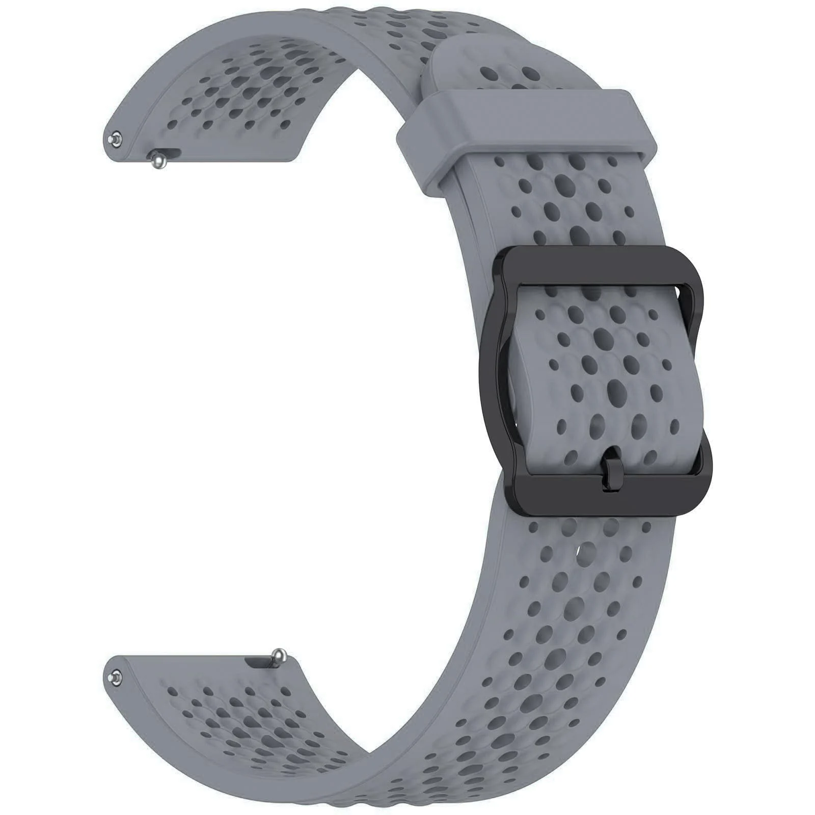 DL3 Mobilak 22 mm Silicone Breathable Sport Bracelet For Xiaomi Redmi Watch 5 Active/Redmi Watch 5 Lite Strap, 22mm Adjustable Armband Watchbands Quick Wristband Watch Strap Bands - Gray