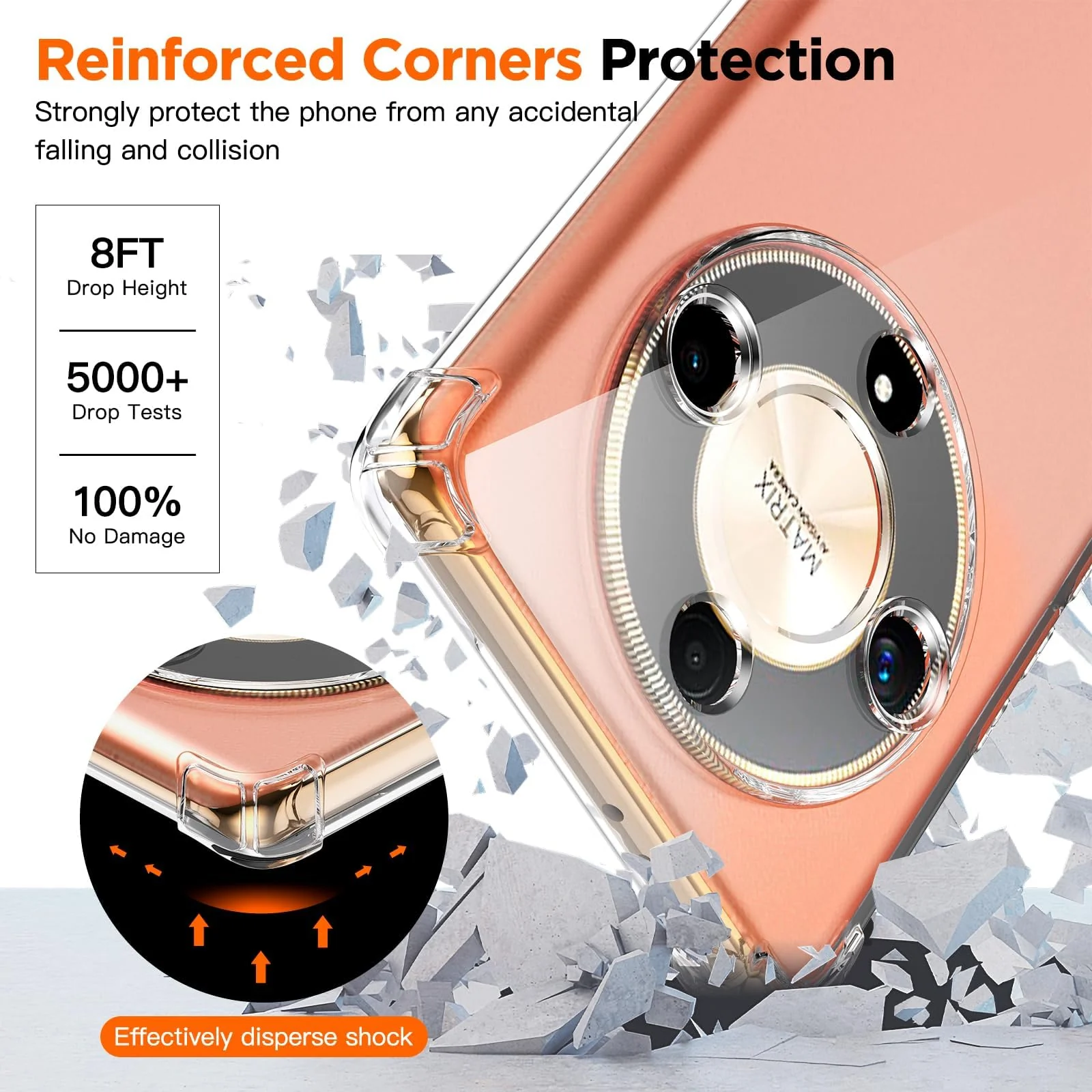 DL3 Mobilak Clear TPU Protective Case for Honor Magic 6 Lite 5G with Camera Protection and Shockproof Design - Clear