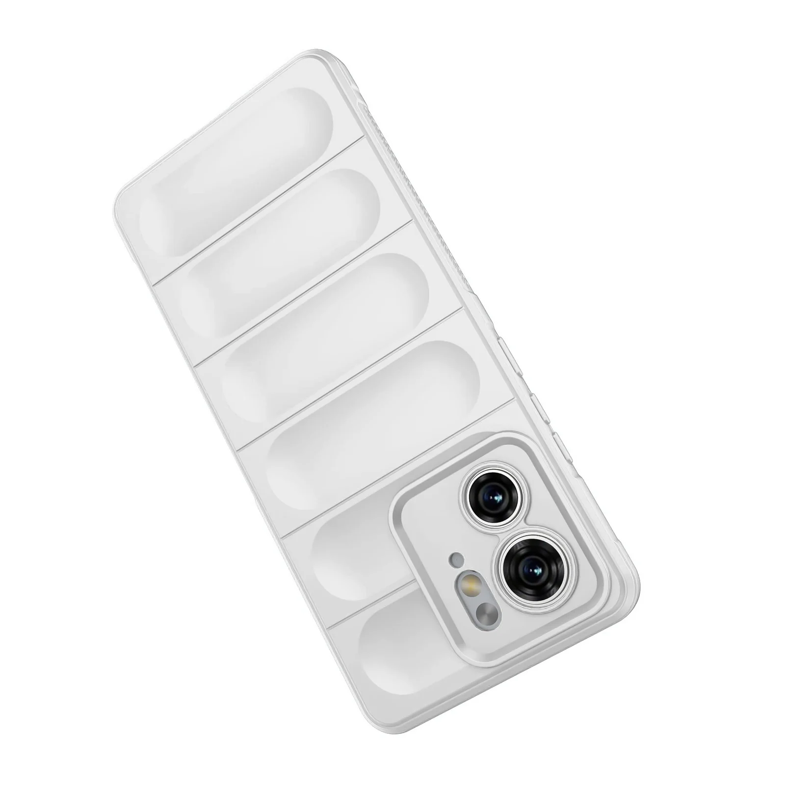 DL3 Mobilak Soft Silicone Protective Case for Motorola Edge 40 5G with Camera Protection and Shockproof Design - White