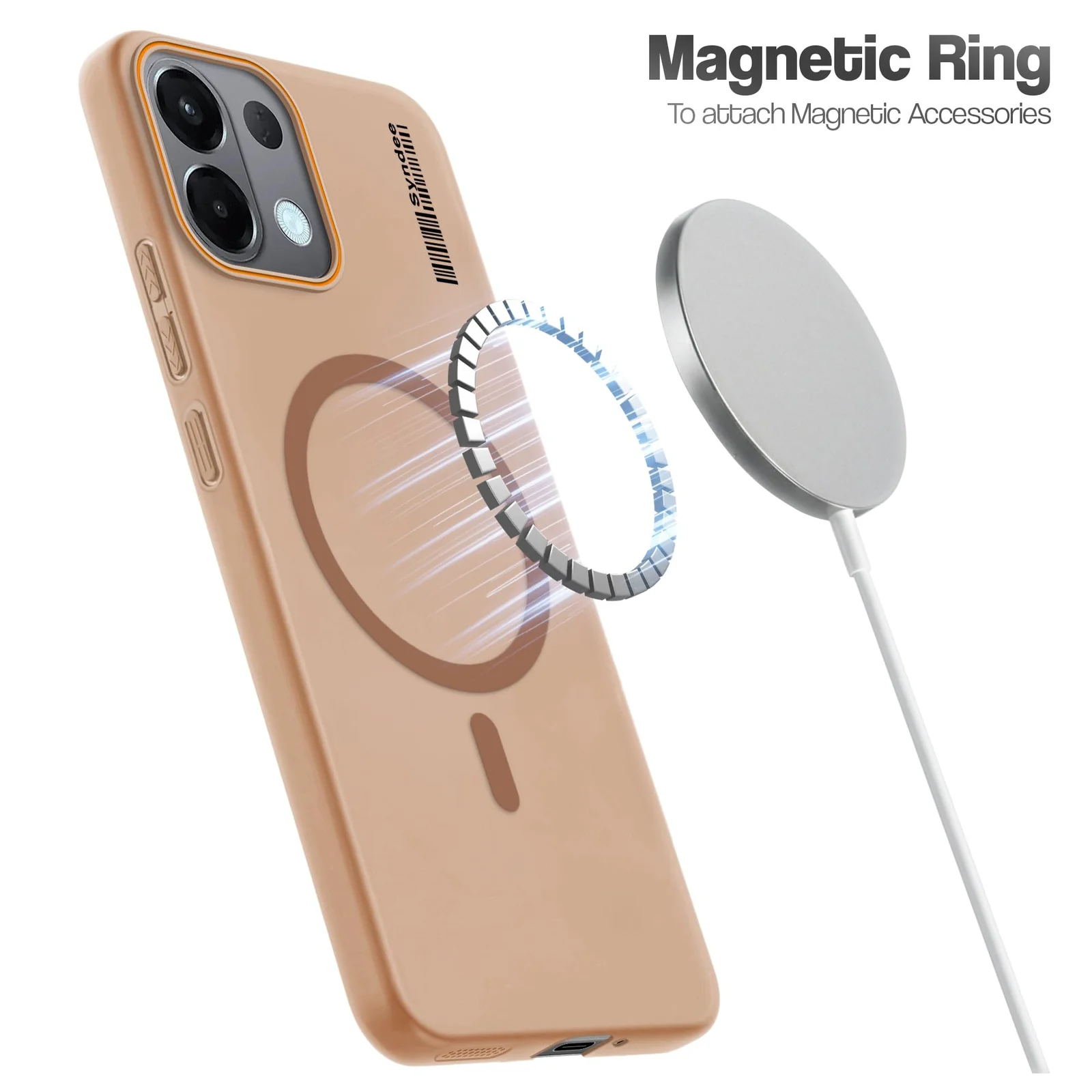 DL3 Mobilak Translucent Matte Case for OnePlus 15 5G, Compatible with MagSafe accessories, Shock-absorbing protection, Integrated ring holder - Brown