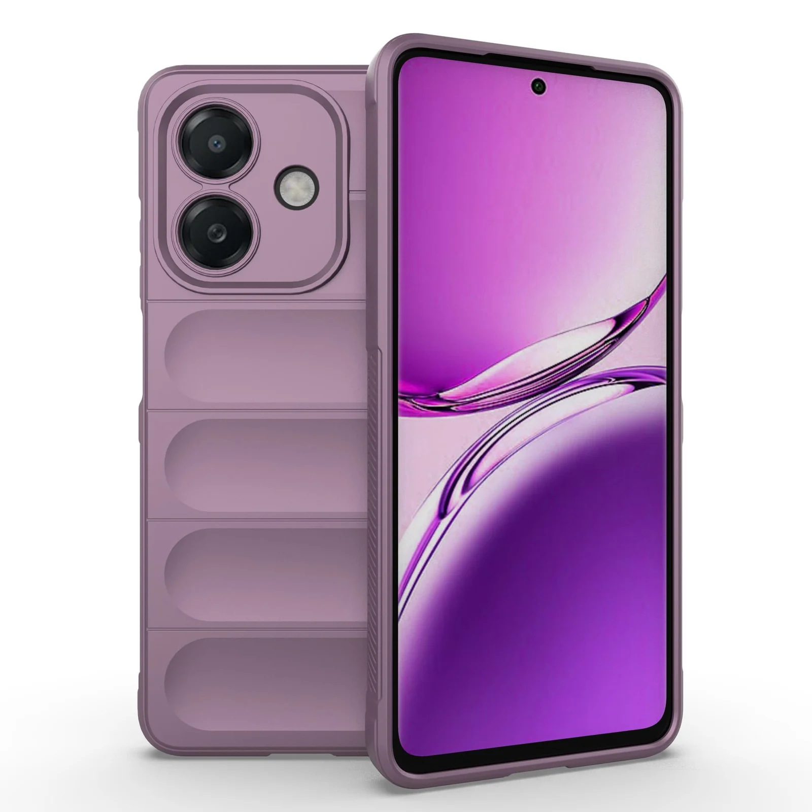 DL3 Mobilak Flexible Silicone and TPU Protective Case with Camera Protection for OPPO A3 / OPPO A3x / A40 - Purple