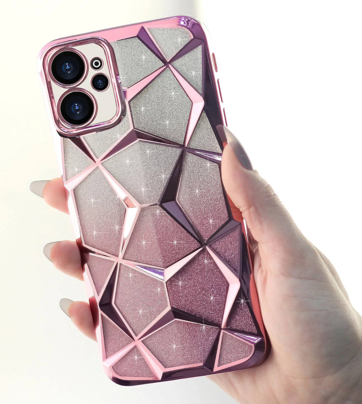 DL3 MOBILAK Gradient Glitter TPU Phone Case for OPPO Reno 15F / Reno15 FS
