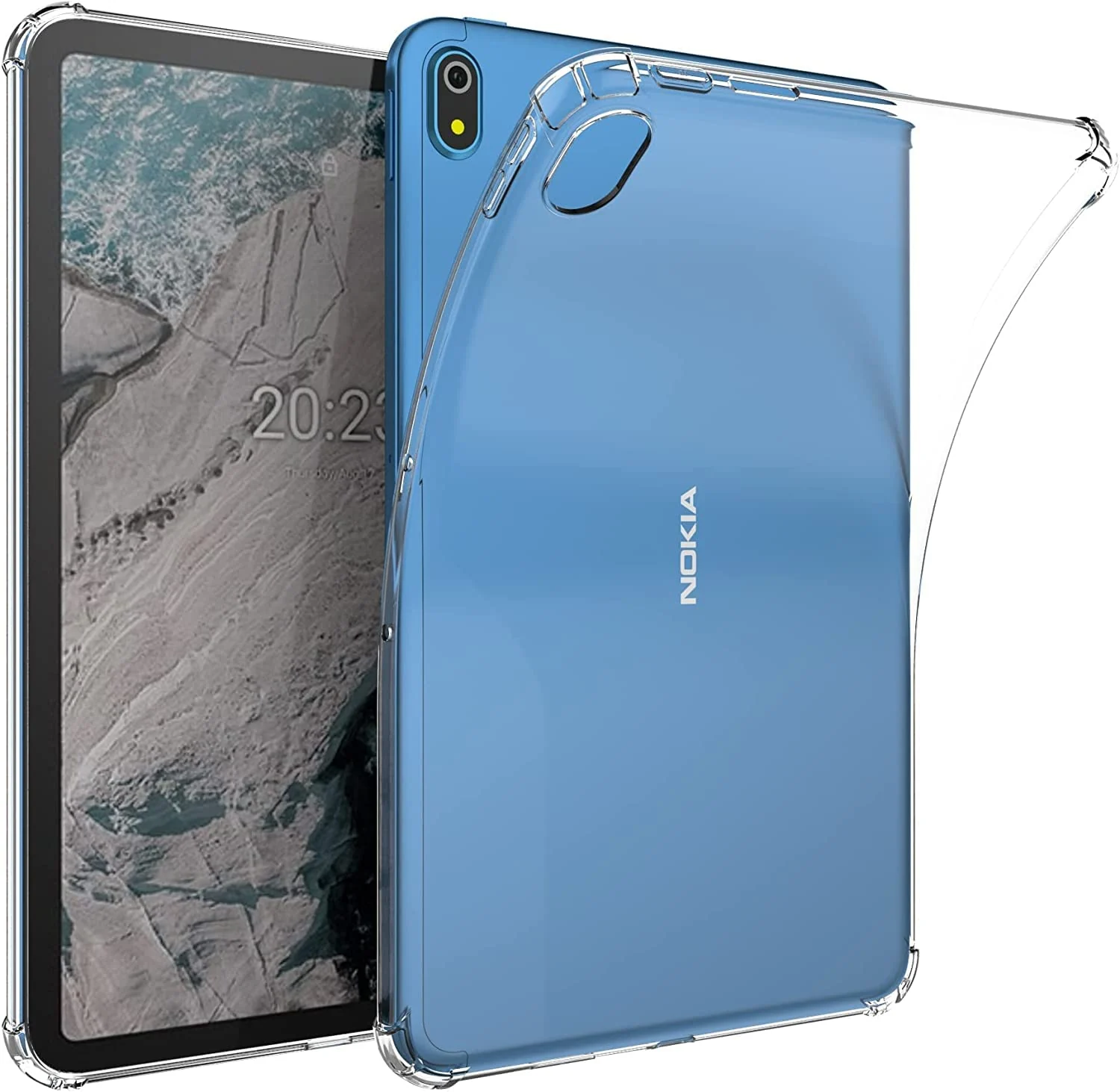 DL3 Mobilak Silicone Case for Nokia T20 10.4 Inch Silicone Protective Case Matte Back Shell Soft TPU Cover for Nokia T20 10.4 Inch Translucent - Clear