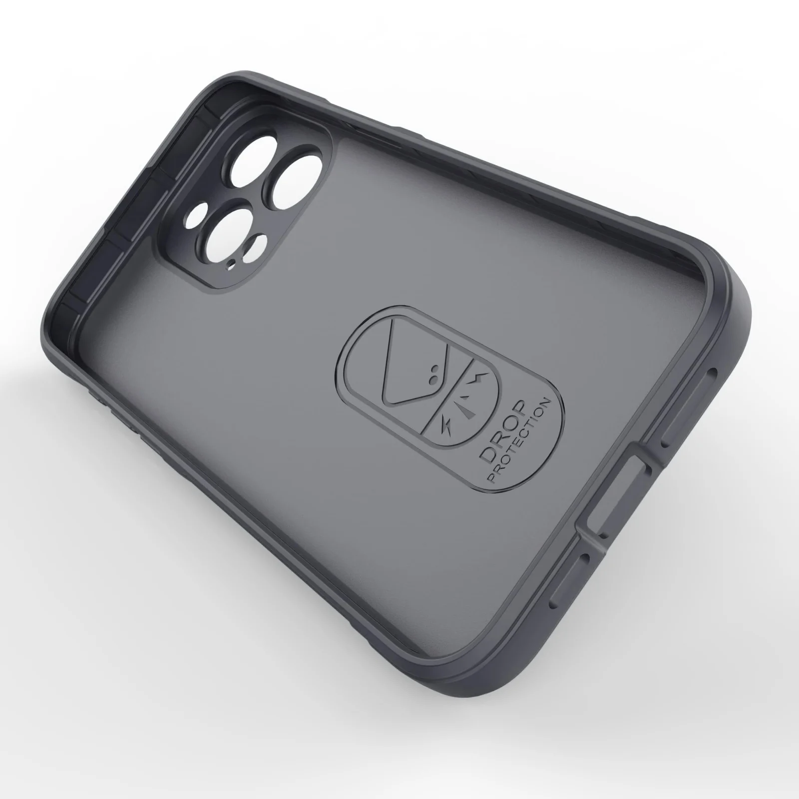 DL3 Mobilak Silicone Case for Apple iPhone 15 Pro Max Heavy Duty Protective [Slim Fit] Shockproof Soft Flexible Protective Design Shock-Absorption TPU Cover With Camera Protection - Dark Gray