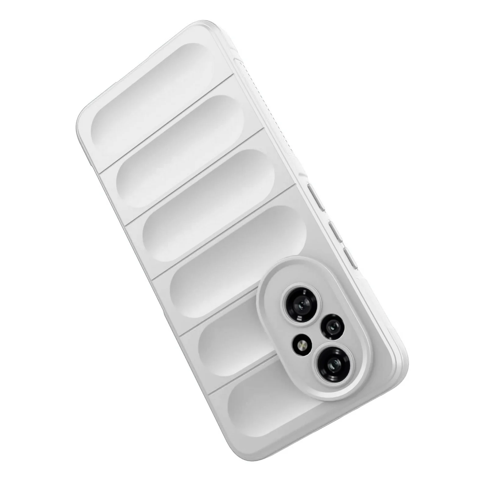 DL3 Mobilak Silicone Case for Honor 200 Pro 5G Heavy Duty Protective [Slim Fit] Shockproof Soft Flexible Protective Design Shock-Absorption TPU Cover With Camera Protection - White