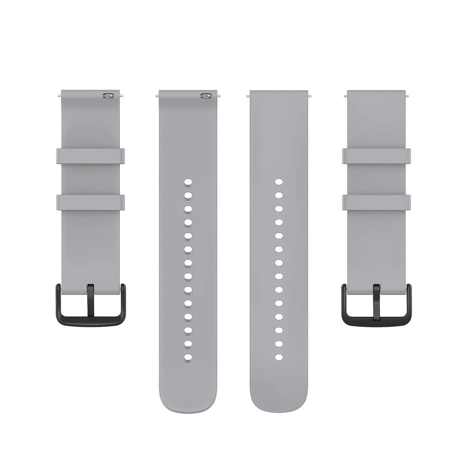 DL3 Mobilak Silicone Buckle Band 22MM Strap For Xiaomi Redmi Watch 5 Active/5 Lite/Samsung Galaxy Watch 3 45mm/Watch 46mm/Gear S3/Huawei watch GT5 GT4 GT3 GT2 GT 46MM/GT2E/GT3 Pro GT 5 Pro - Gray