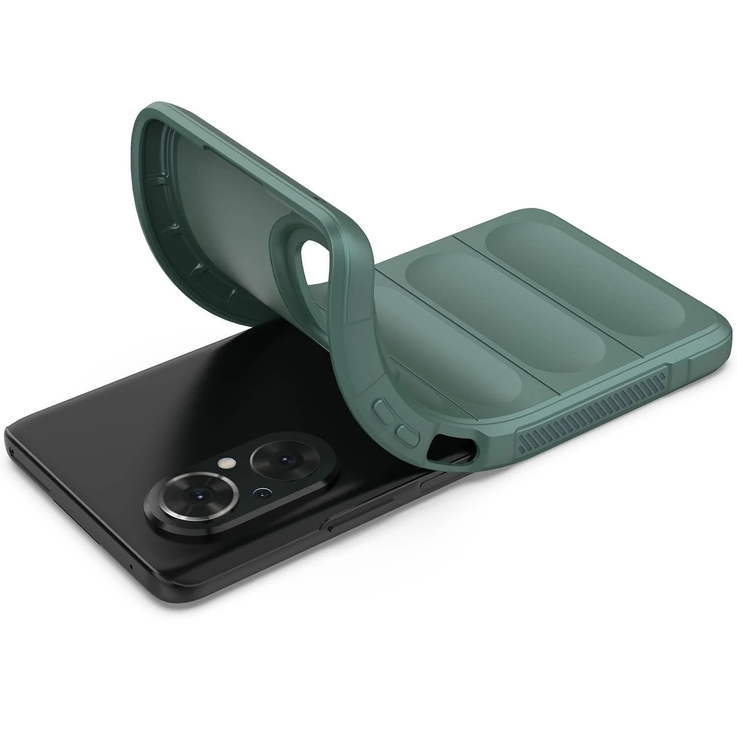DL3 Mobilak Flexible Silicone and TPU Protective Case with Camera Protection for Huawei Nova 9 SE / Honor 50 SE - Green