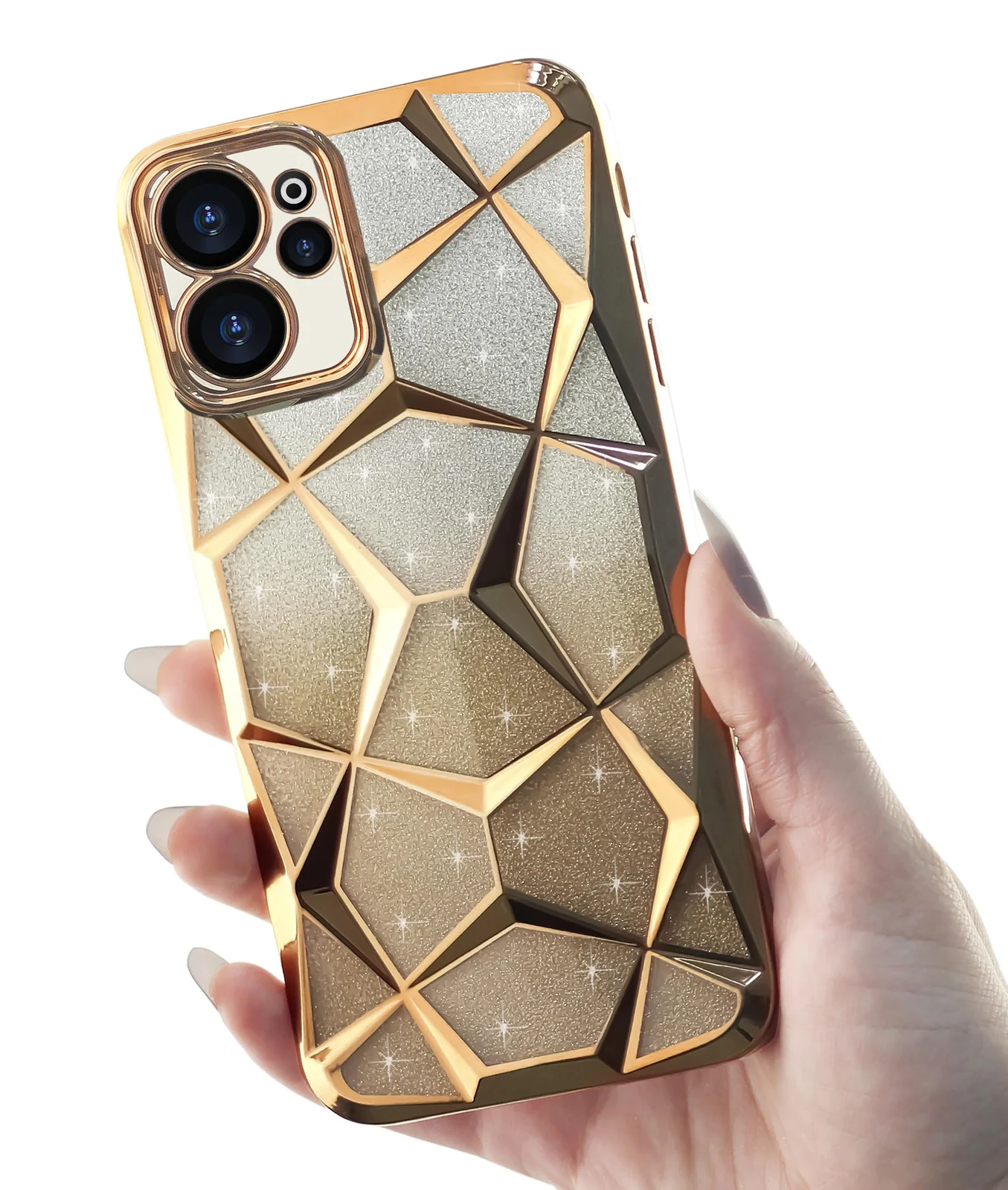 DL3 MOBILAK Gradient Glitter TPU Phone Case for OPPO Reno 15F / Reno15 FS