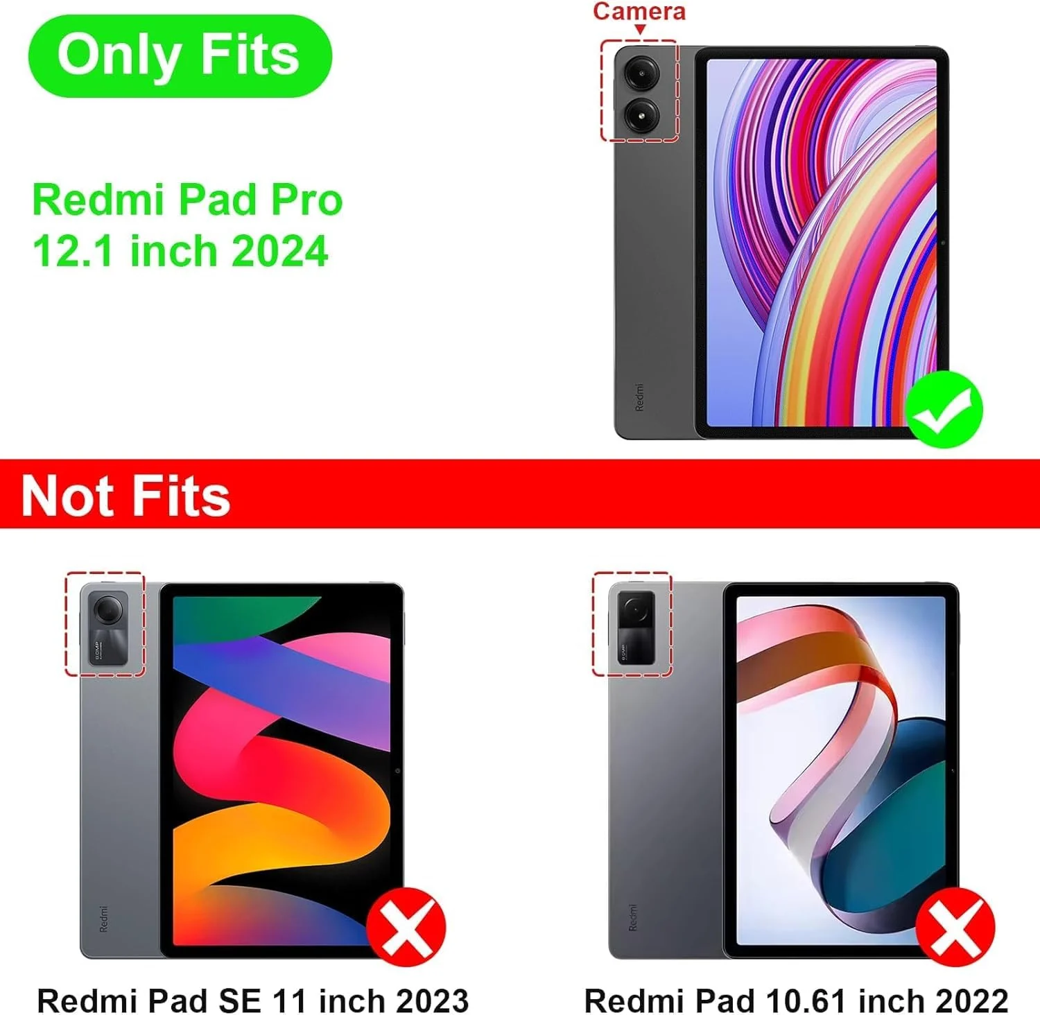 DL3 Mobilak Xiaomi Redmi Pad 2 Pro (2025) Redmi Pad Pro (2024) Case with Pen Holder, Soft TPU Back Trifold Stand Protective Smart Cover Flip, Auto Wake & Sleep - Blue