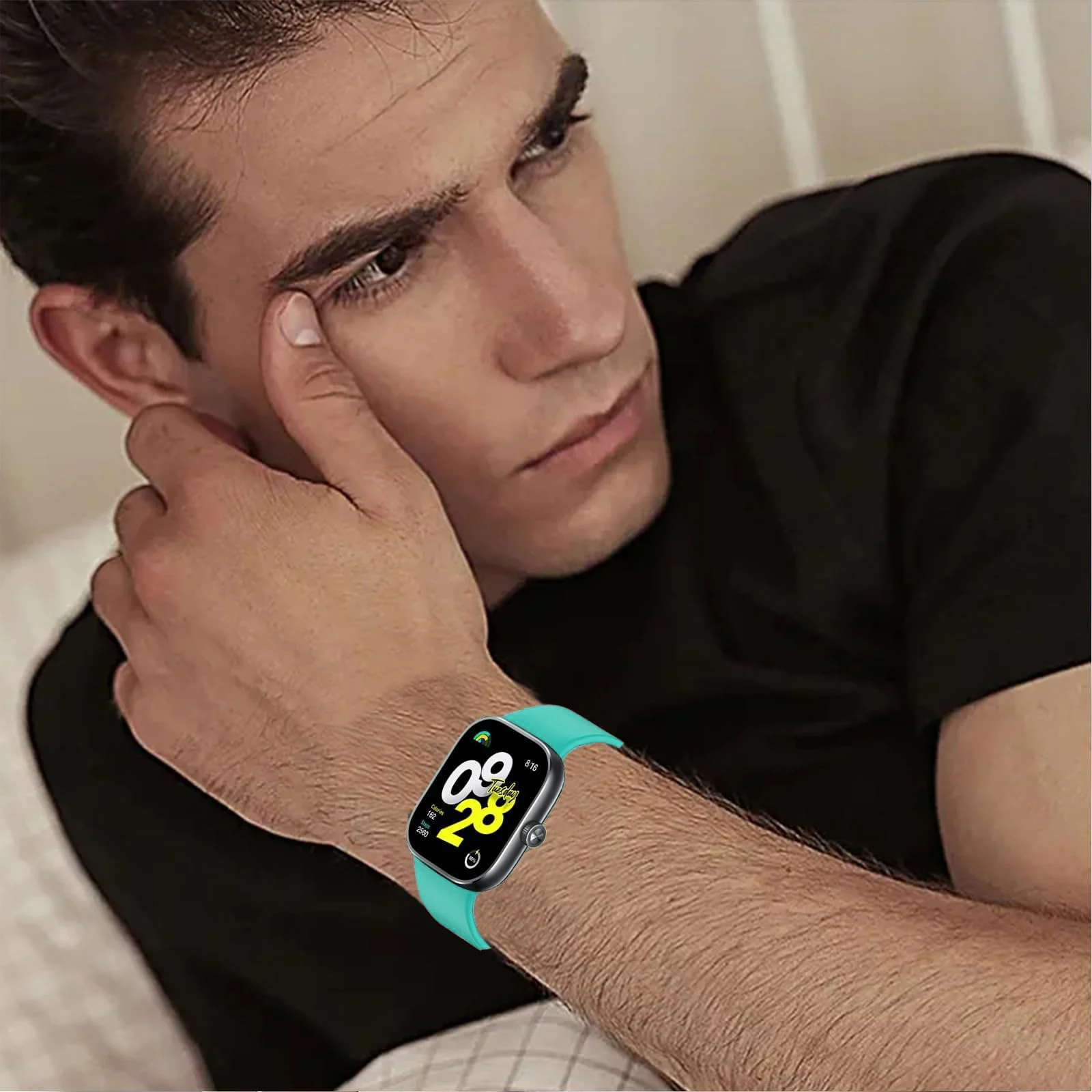 DL3 Mobilak Bracelet Compatible with Xiaomi Redmi Watch 6/5/4 / Xiaomi Smart Band 10 Pro/9 Pro/8 Pro, Soft TPU Replacement Strap Sports, Strap for Men and Women - Turquoise