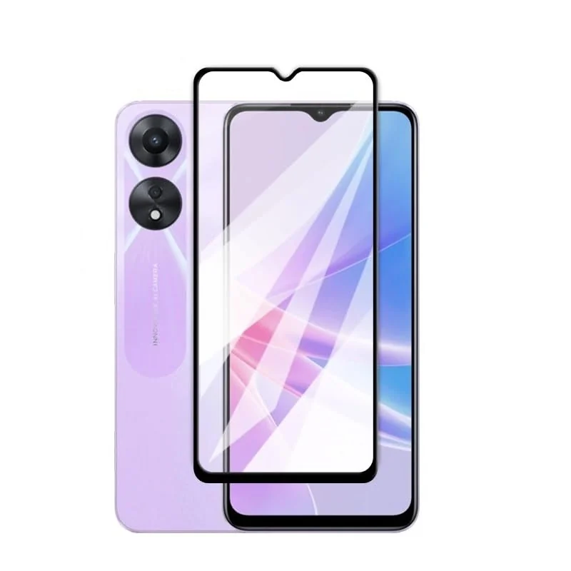 DL3 Mobilak 5D Full Glass Screen Protector For OPPO A78 5G / OPPO A58 5G / OPPO A58X Black Frame - Clear