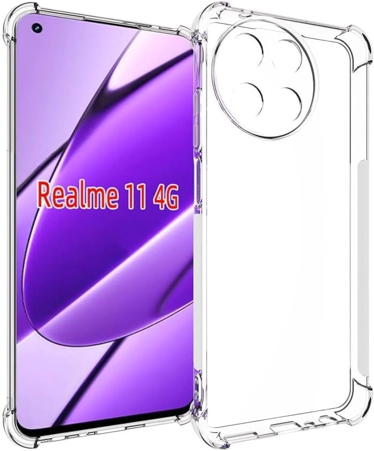 DL3 Mobilak Clear TPU Case for OPPO realme 11 4G, Camera protection, Shock-absorbing protection, Non-slip grip - Clear