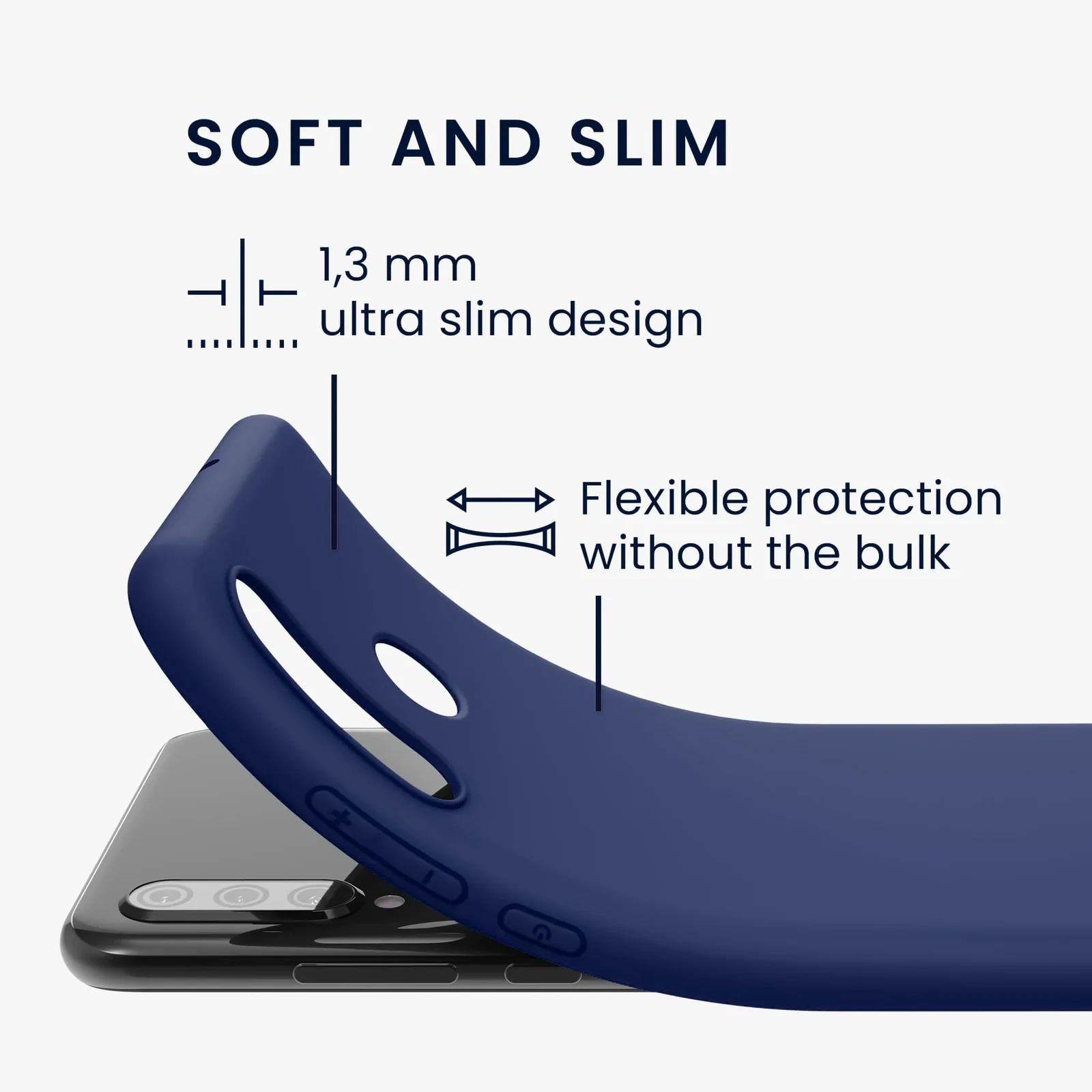 DL3 Mobilak Soft Silicone Protective Case for Huawei Y9S / Honor 9X Pro / P Smart Pro 2019 with Microfiber Lining and Shockproof Design - Blue 1