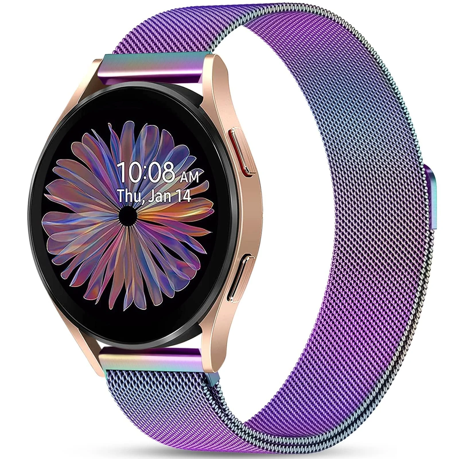 DL3 Mobilak Band stainless steel Magnetic 22MM Strap For Samsung Galaxy Watch 3 45mm/Watch 46mm/Gear S3/Huawei watch GT4 GT3 46MM/Watch 3&4/3&4 Pro/GT2E/GT2 Pro/GT GT2 46MM/Amazfit GTR 2/2e/3/4/3 Pro - Colorful