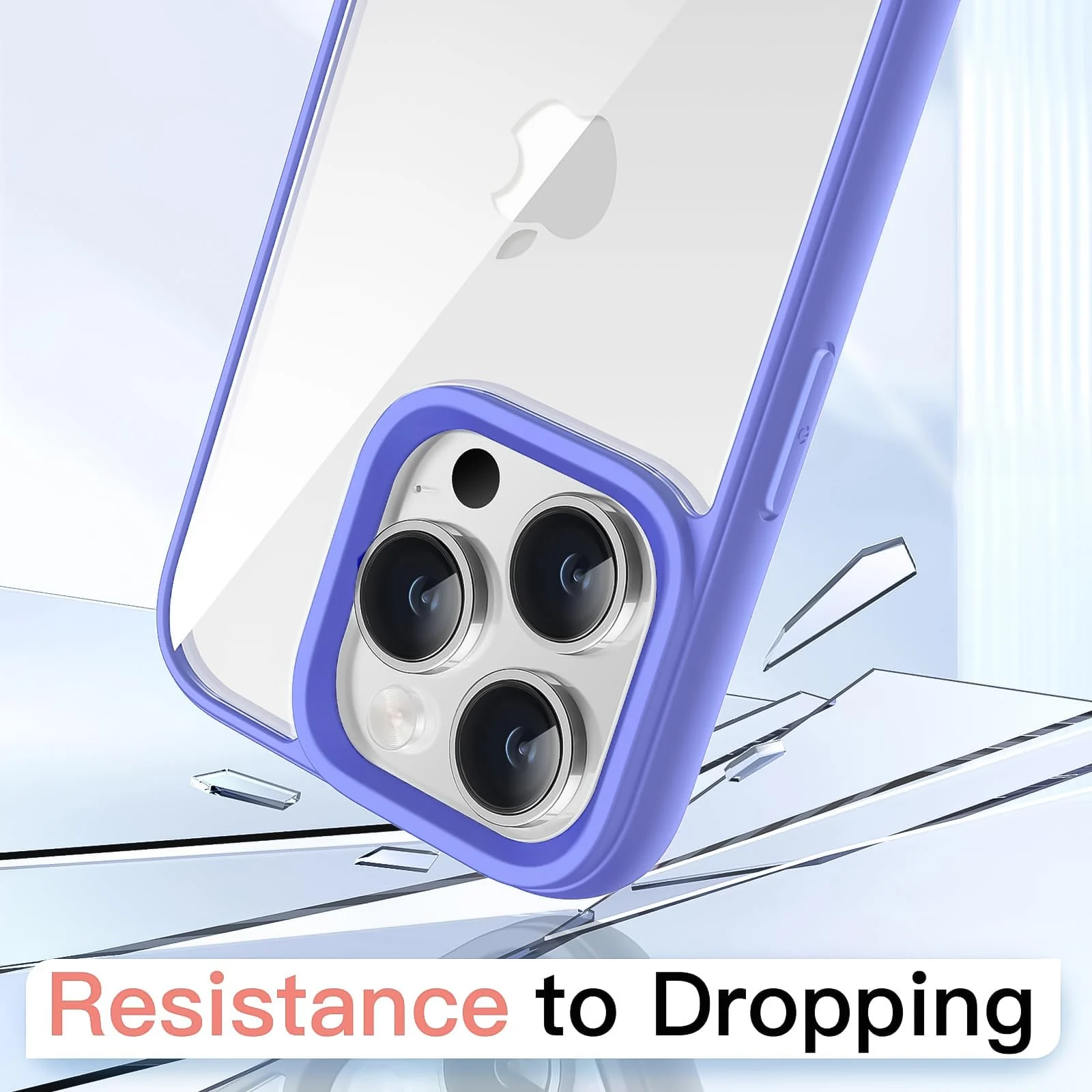 DL3 Mobilak Clear Protective Case for iPhone 16 Pro - Lavender Blue