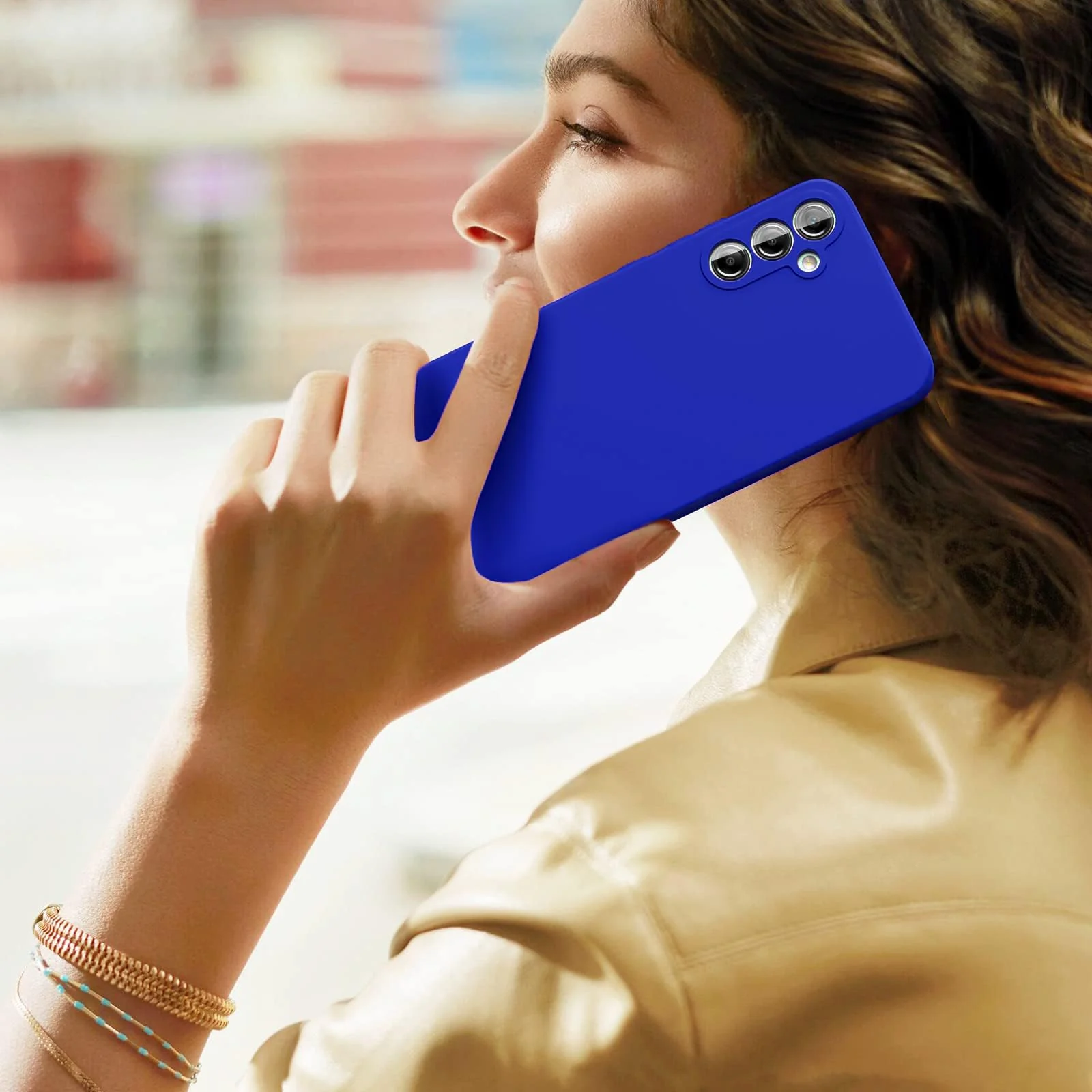 DL3 Mobilak Samsung Galaxy A24 4G Case, Soft Flexible Silicone Gel Rubber Bumper Cover, Full Body Shockproof Protective Phone Case - Pepsi