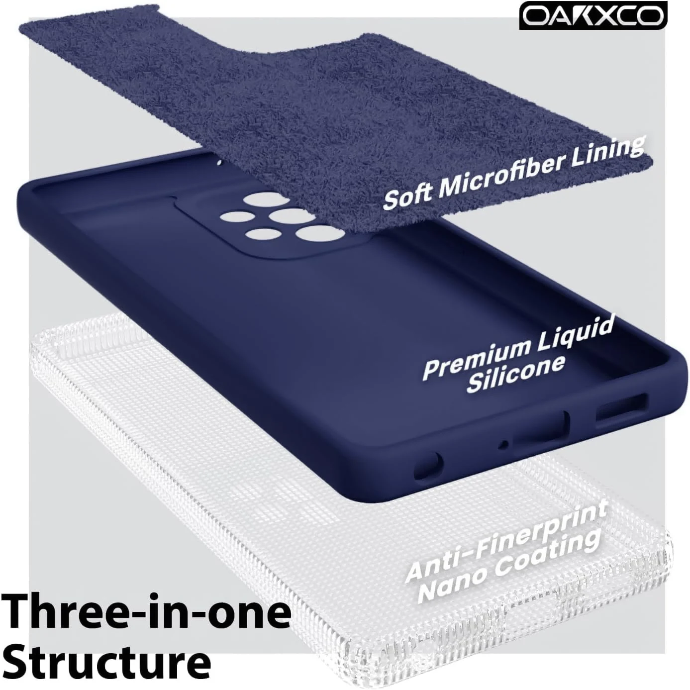 DL3 Mobilak Liquid Silicone Protective Case with Soft Microfiber Lining with Full Camera Protection for Samsung Galaxy A23 5G / 4G - Blue 2